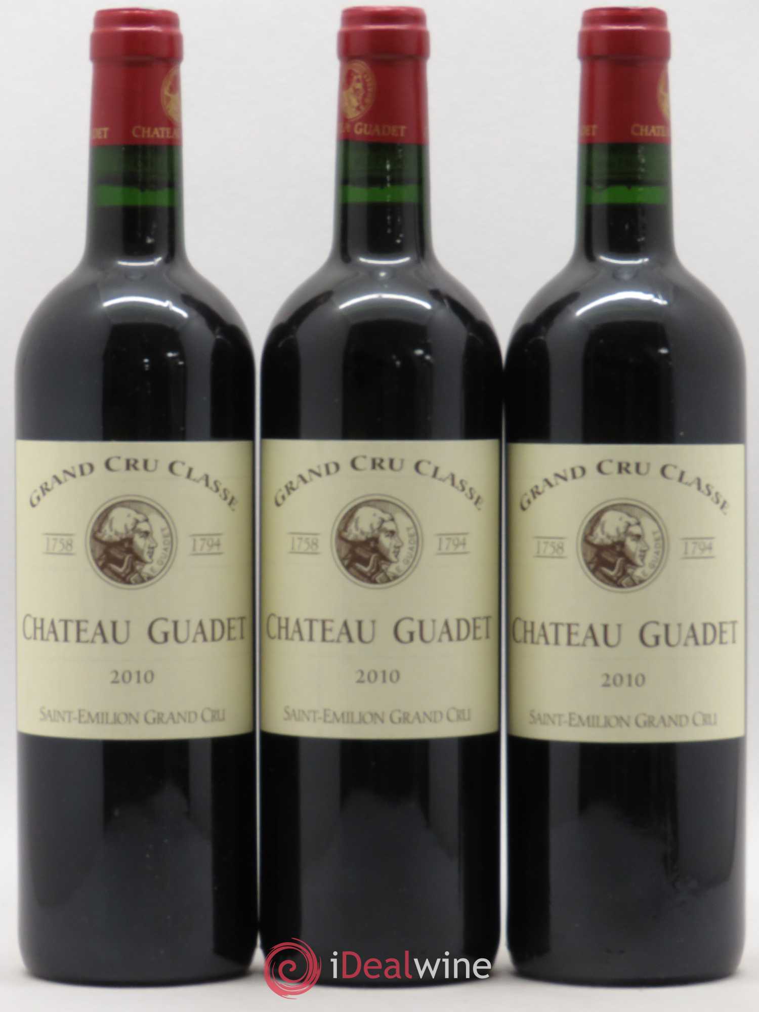 Château Guadet Grand Cru Classé 2010 - Lot de 3 bouteilles - 0