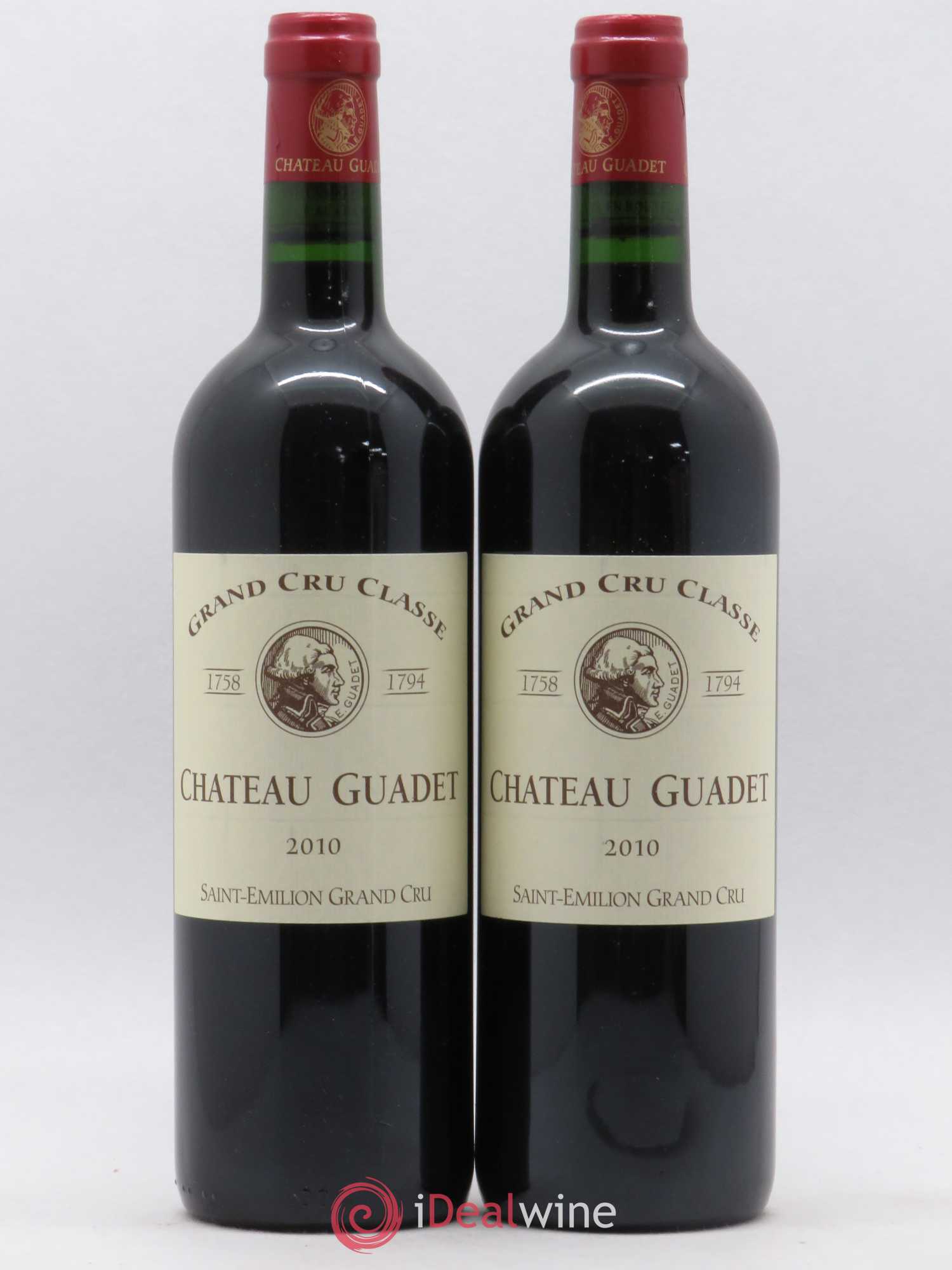 Château Guadet Grand Cru Classé 2010 - Lot de 2 bouteilles - 0