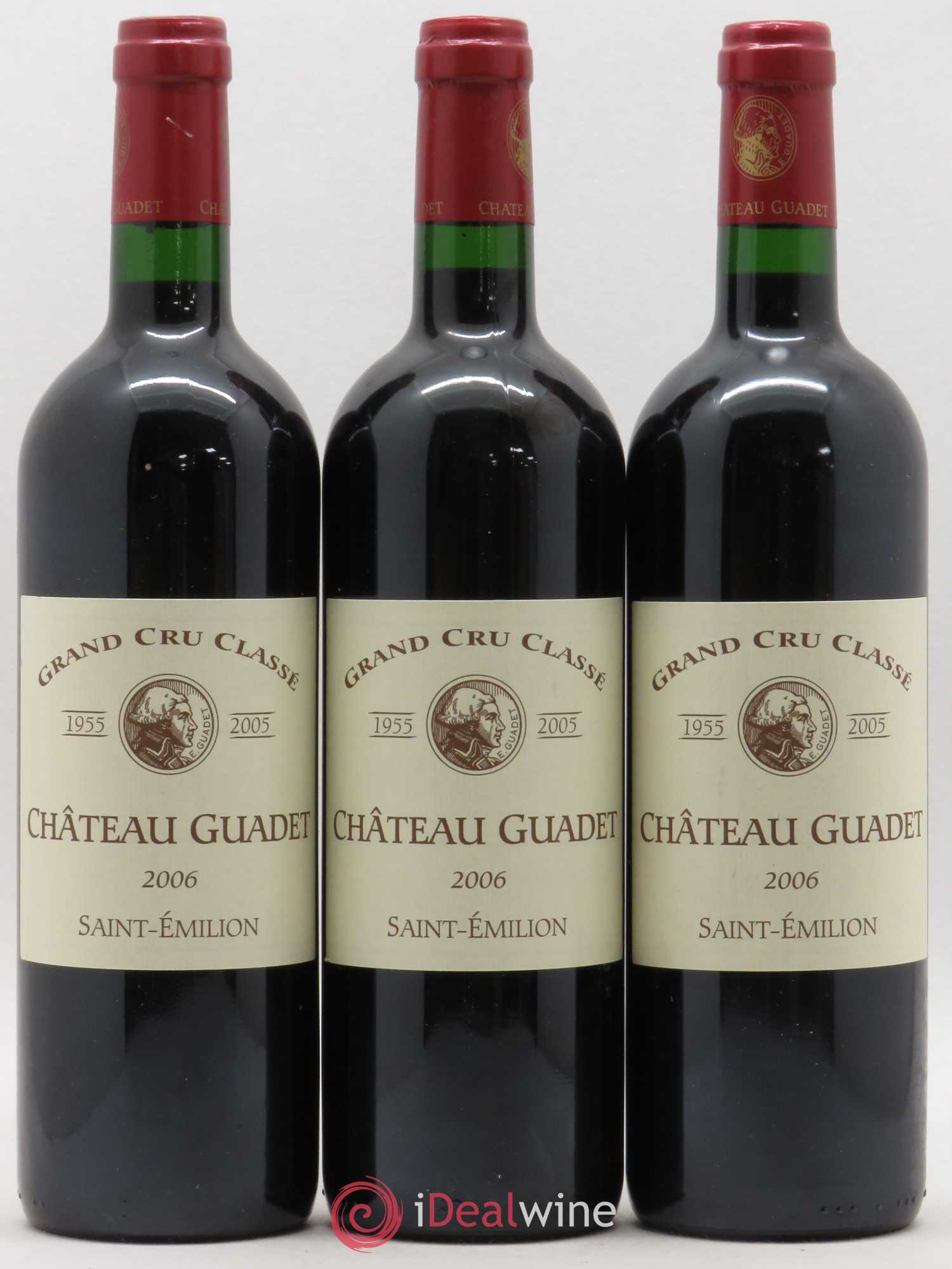 Château Guadet Grand Cru Classé 2006 - Lot de 3 bouteilles - 0