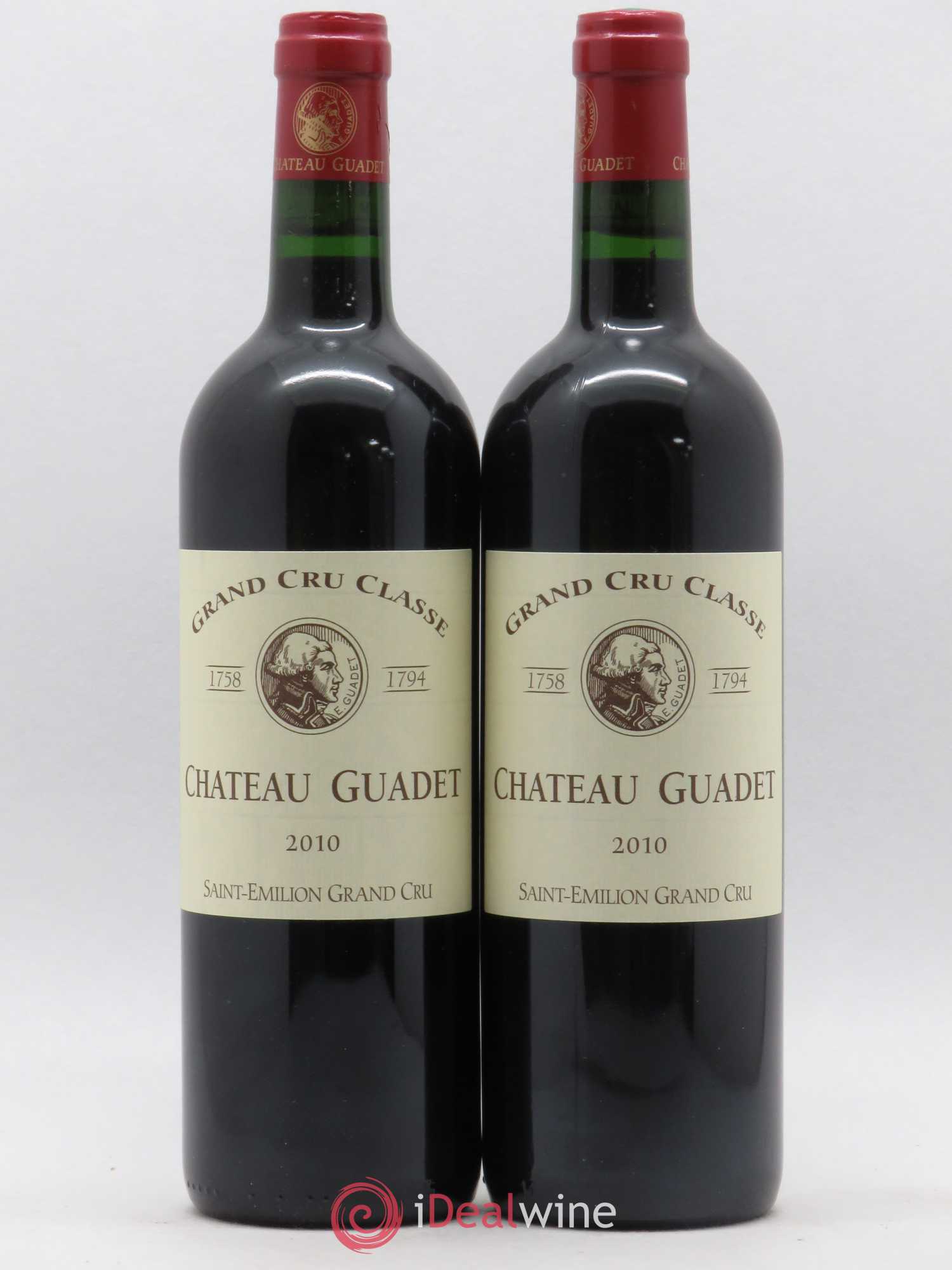Château Guadet Grand Cru Classé 2010 - Lot de 2 bouteilles - 0