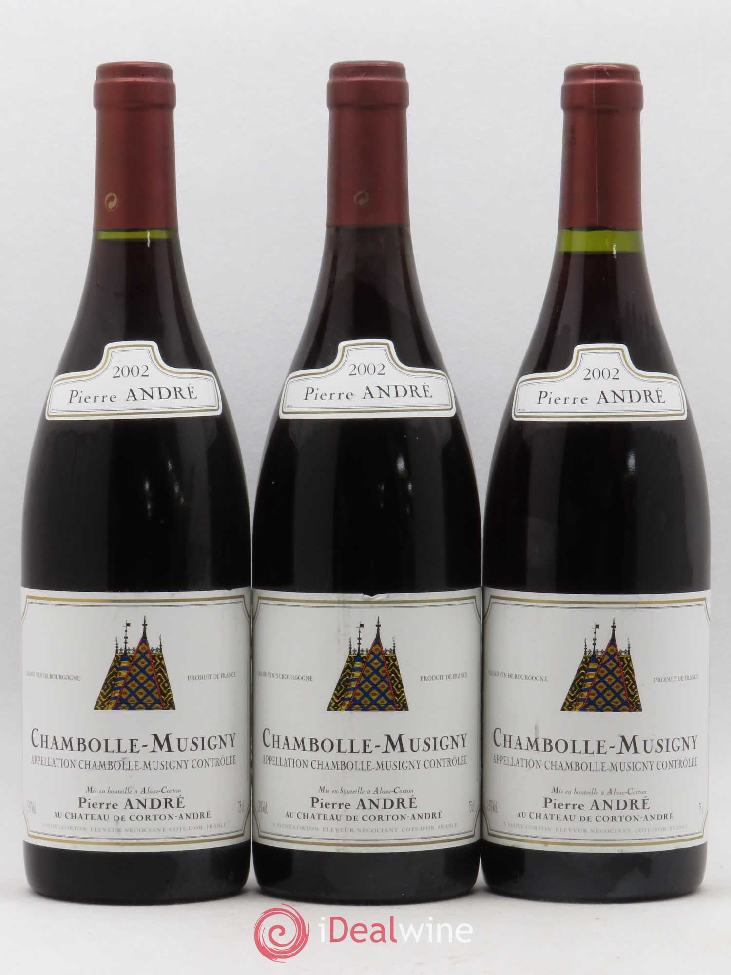 Chambolle-Musigny Pierre André 2002 - Lot de 3 bouteilles - 0