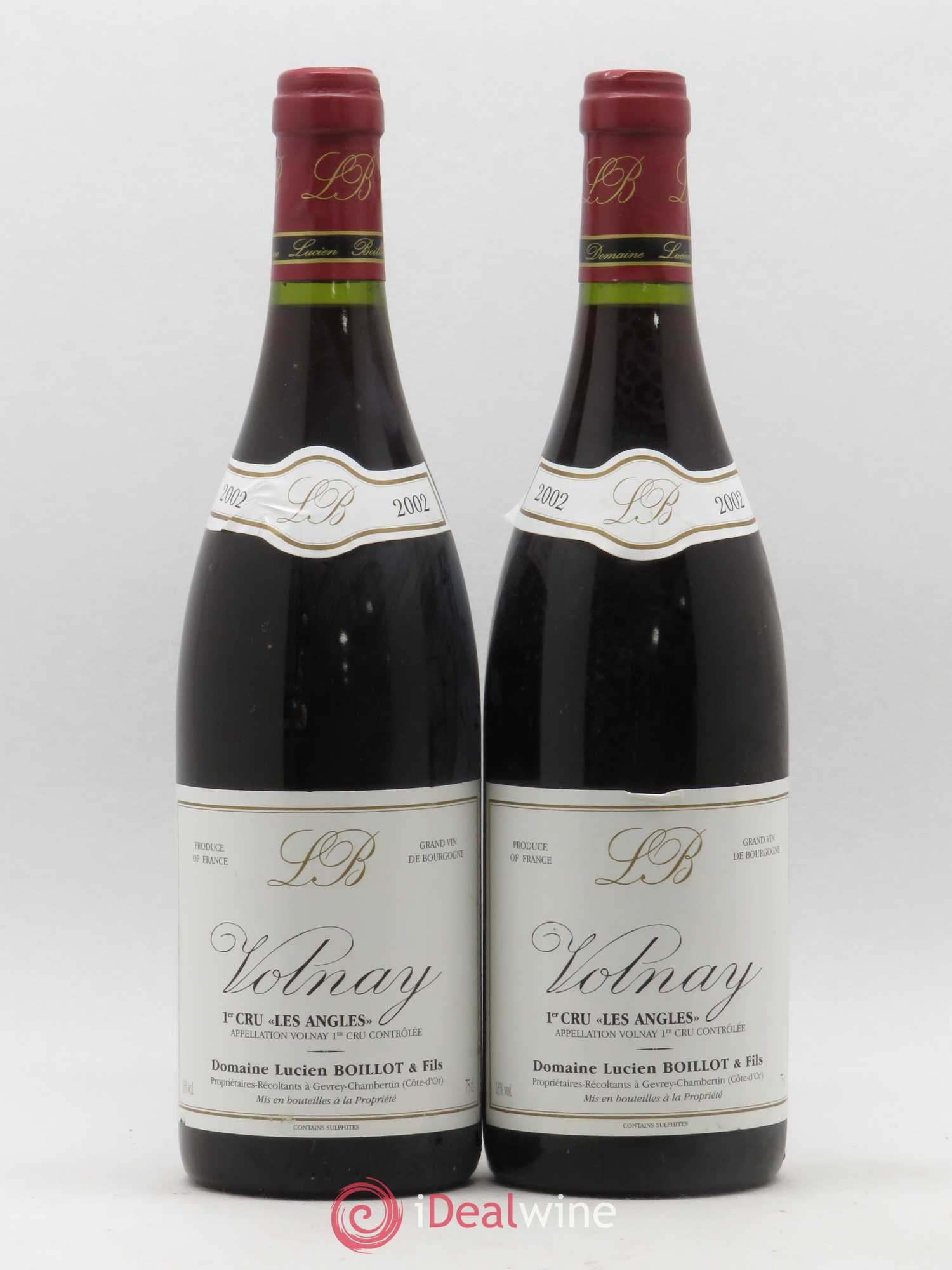 Volnay 1er Cru Les Angles Domaine Lucien Boillot 2002 - Posten von 2 Flaschen - 0