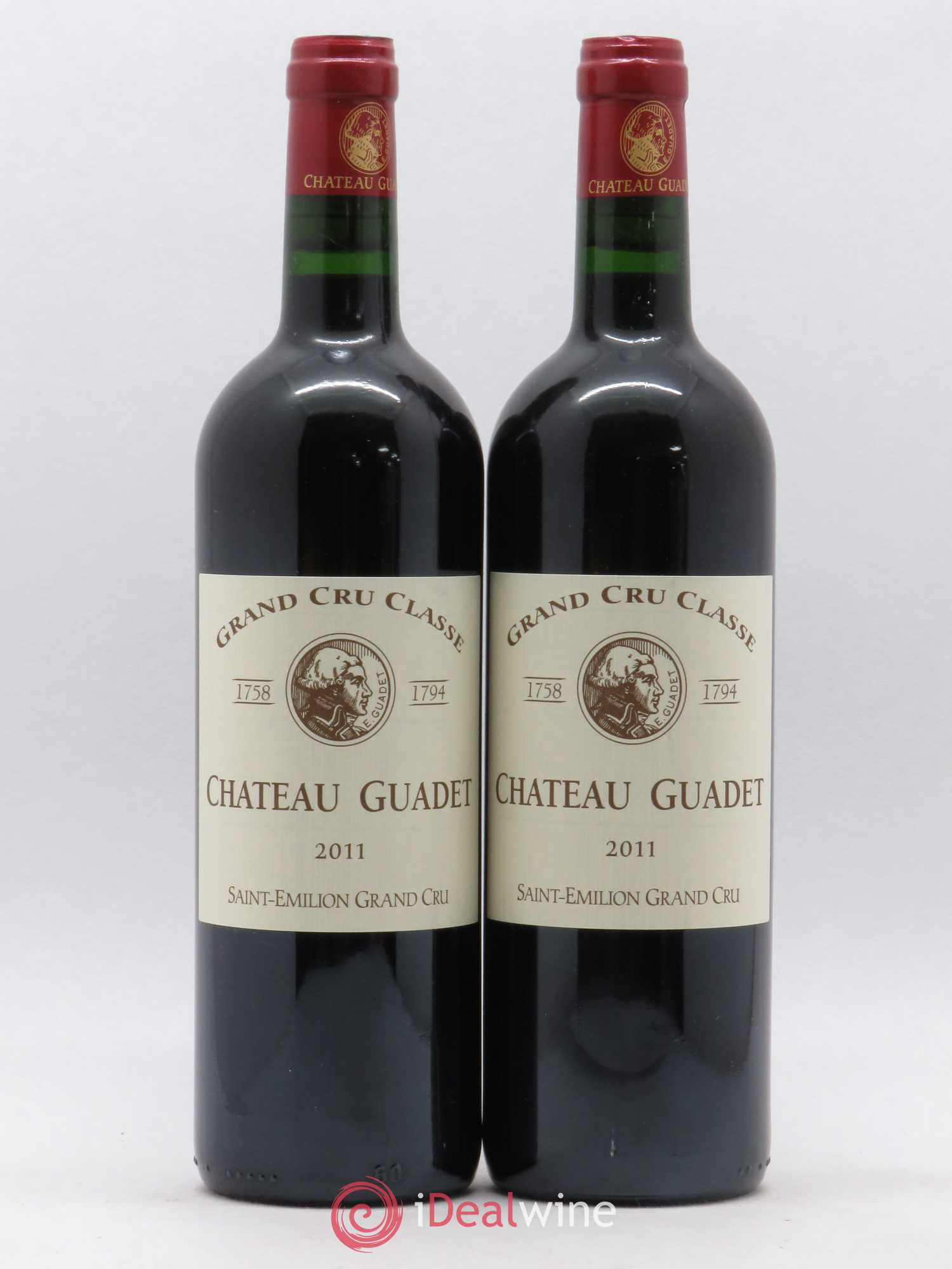Château Guadet Grand Cru Classé 2011 - Lot de 2 bouteilles - 0