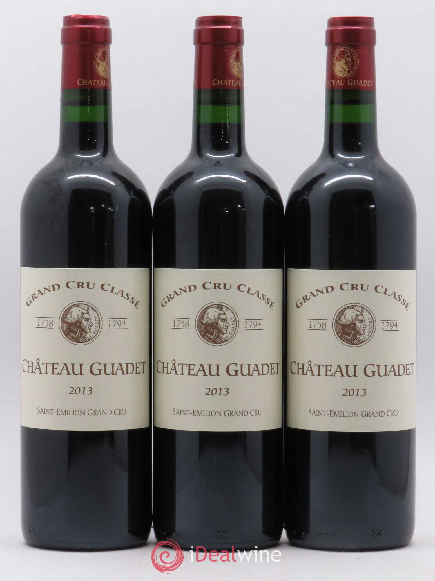 Château Guadet Grand Cru Classé 2013 - Lot de 3 bouteilles - 0