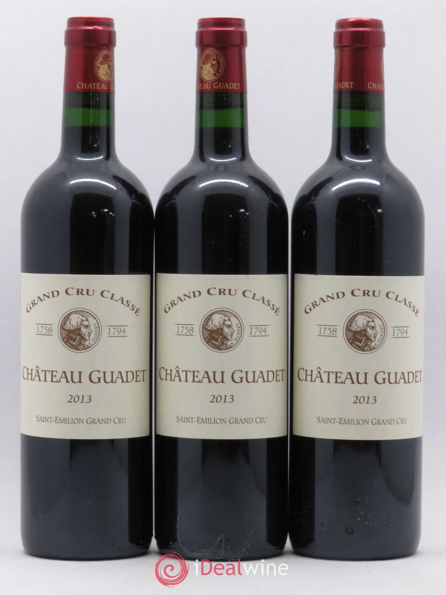 Château Guadet Grand Cru Classé 2013 - Lot de 3 bouteilles - 0