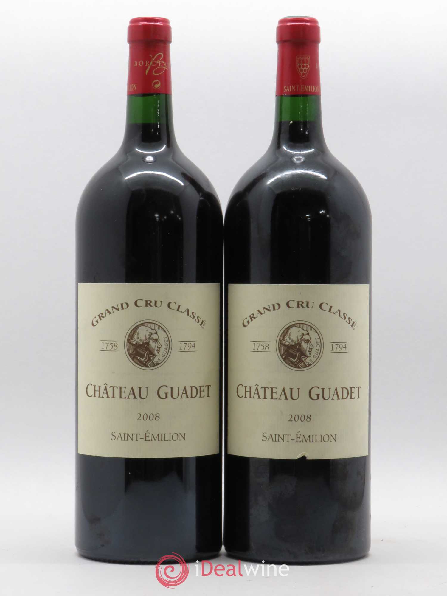 Château Guadet Grand Cru Classé 2008 - Lot de 2 magnums - 0
