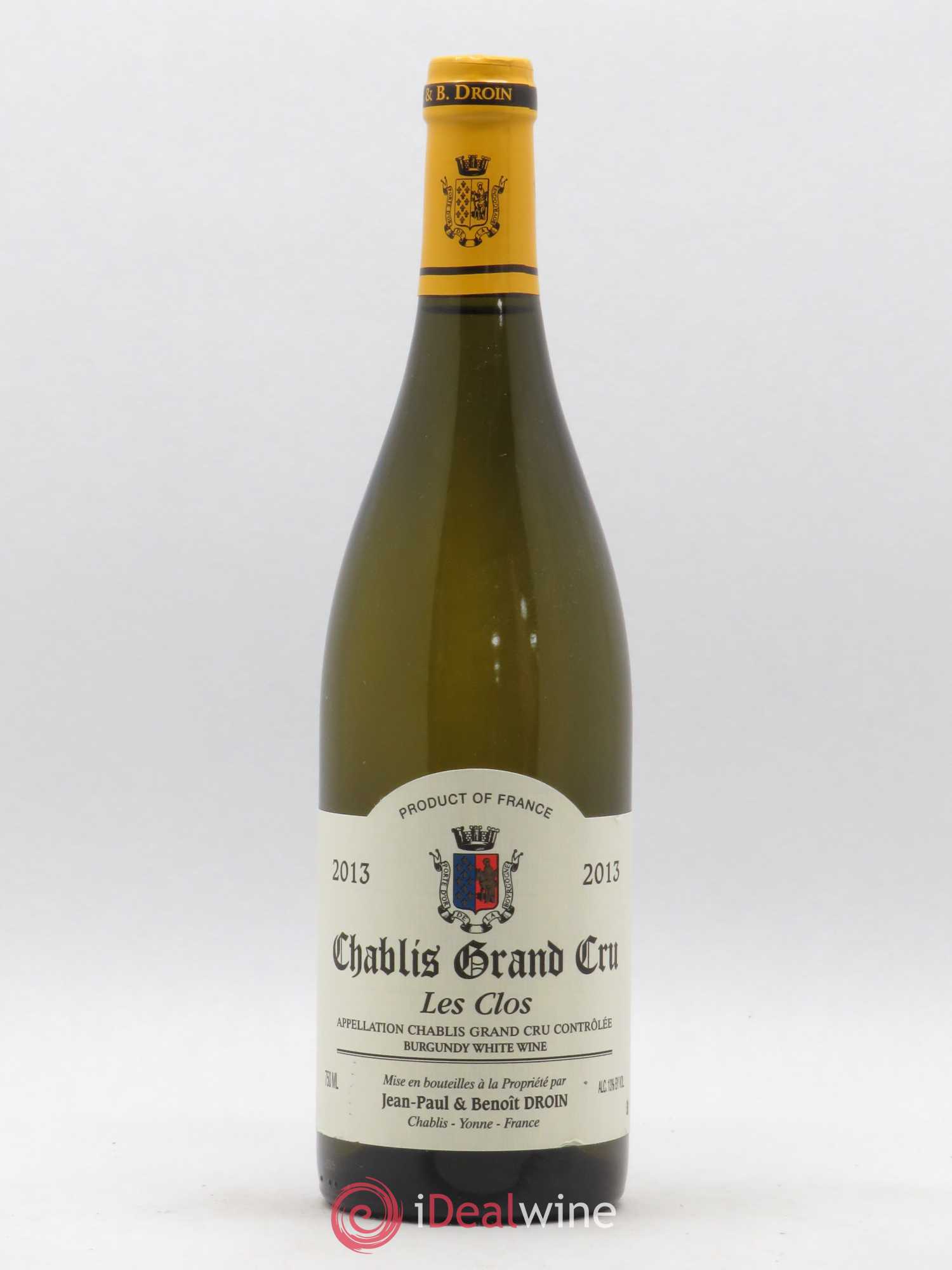 Chablis Grand Cru Les Clos Jean-Paul & Benoît Droin (Domaine) 2013 - Lot de 1 bouteille - 0