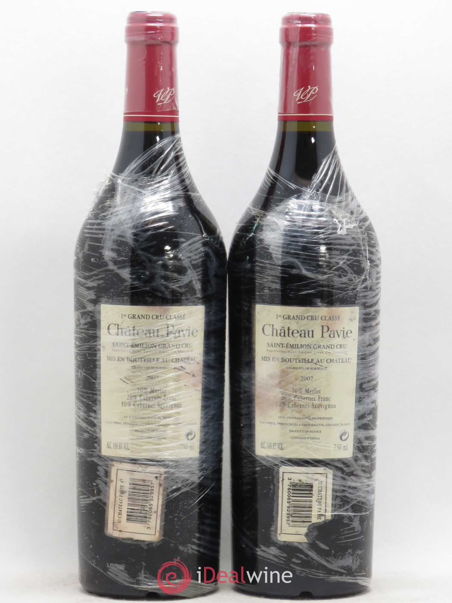 Château Pavie 1er Grand Cru Classé A 2007 - Lot de 2 bouteilles - 1