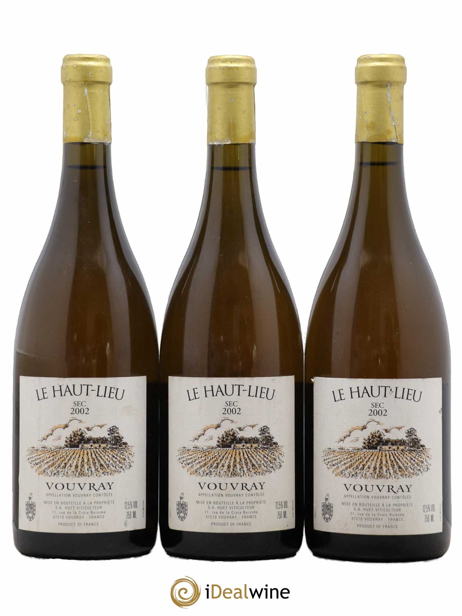 Vouvray Le Haut-Lieu Sec Domaine Huet 2002 - Lot de 3 bouteilles - 0