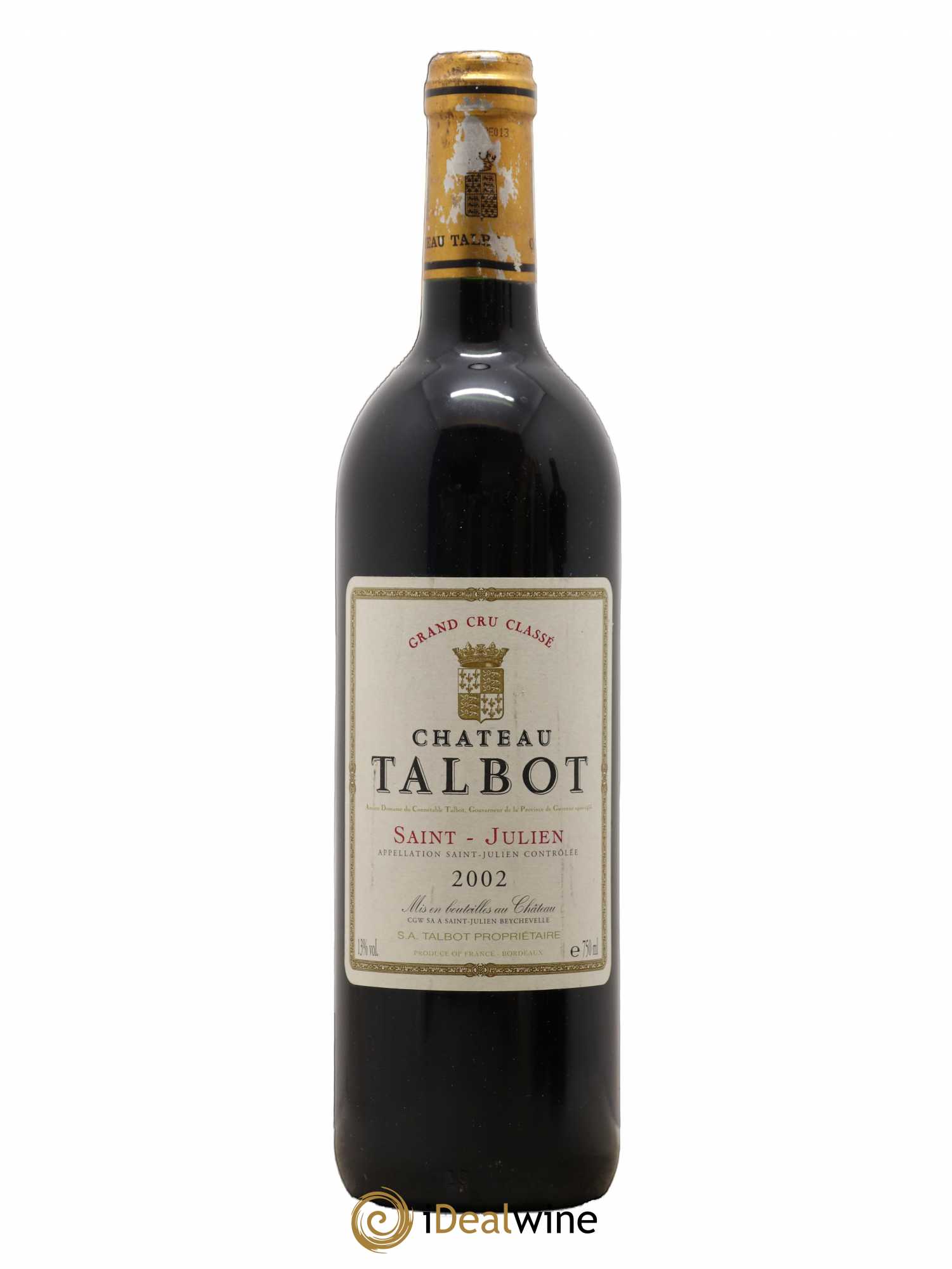Château Talbot 4ème Grand Cru Classé 2002 - Lot de 1 bouteille - 0