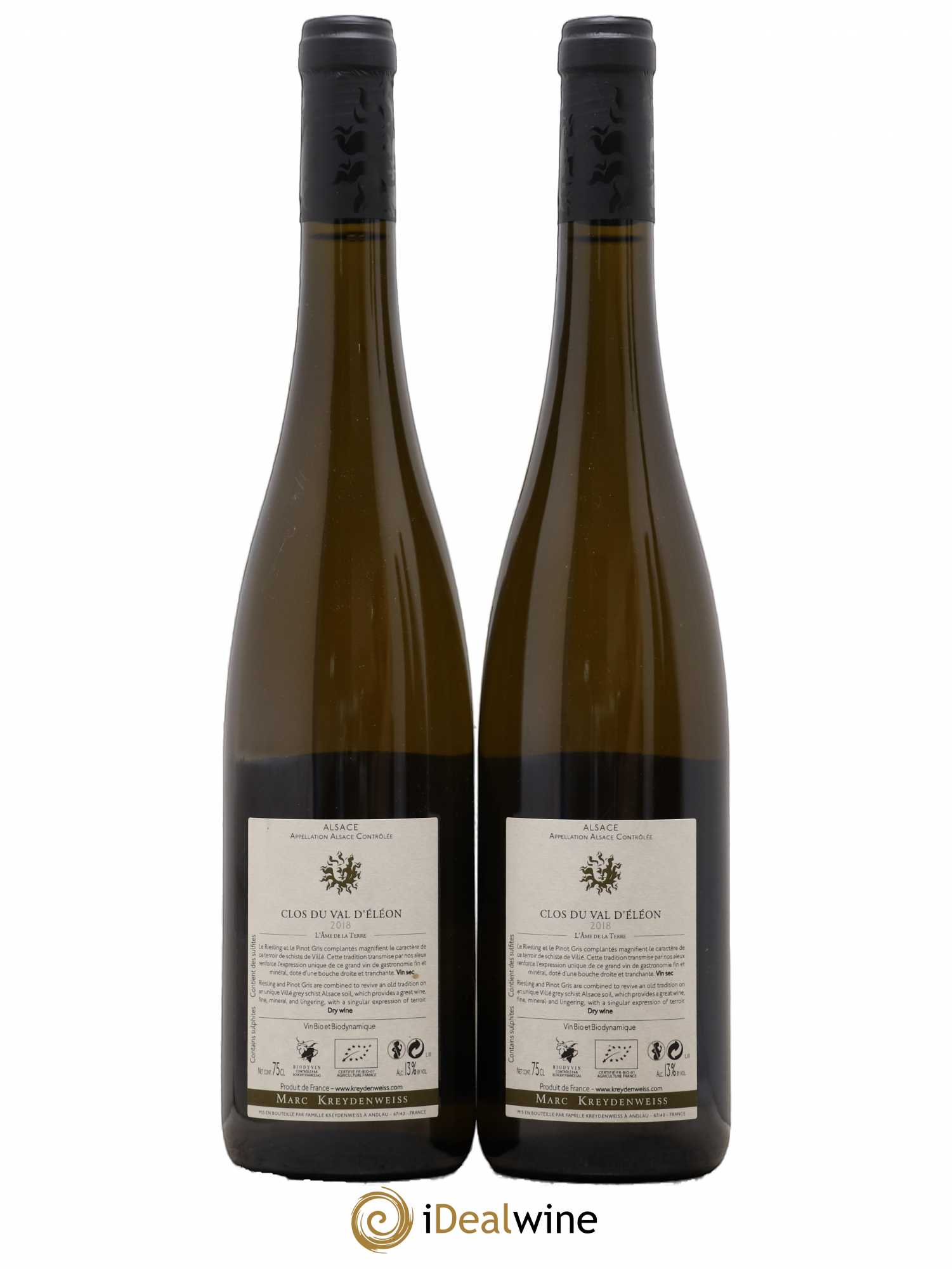 Alsace Clos du Val d'Eléon Marc Kreydenweiss 2018 - Lot de 2 bouteilles - 1