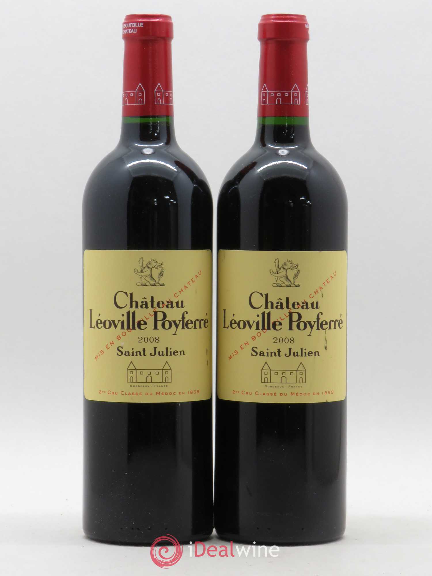 Château Léoville Poyferré 2ème Grand Cru Classé 2008 - Lot de 2 bouteilles - 0