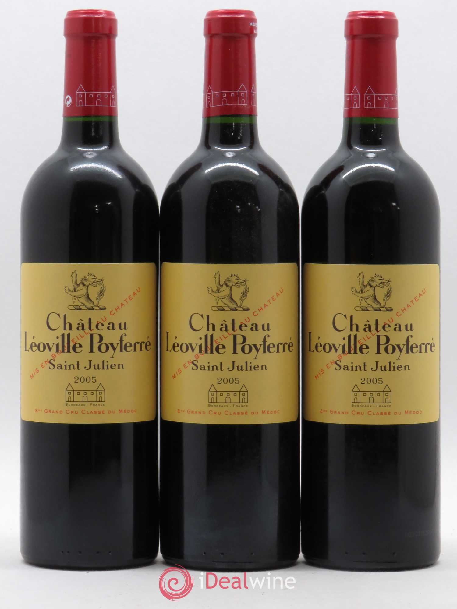 Château Léoville Poyferré 2ème Grand Cru Classé 2005 - Lot de 3 bouteilles - 0