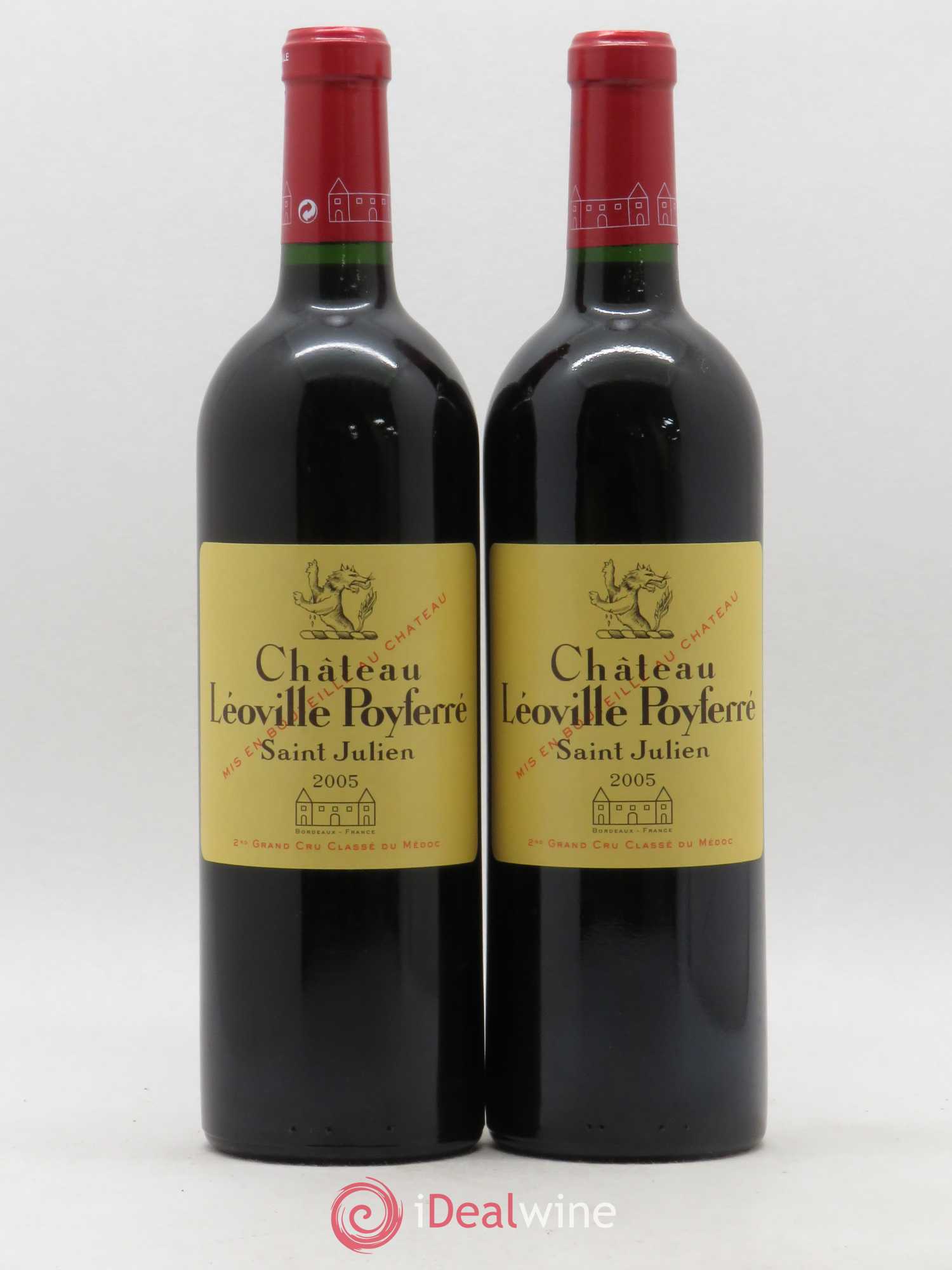 Château Léoville Poyferré 2ème Grand Cru Classé 2005 - Lot de 2 bouteilles - 0