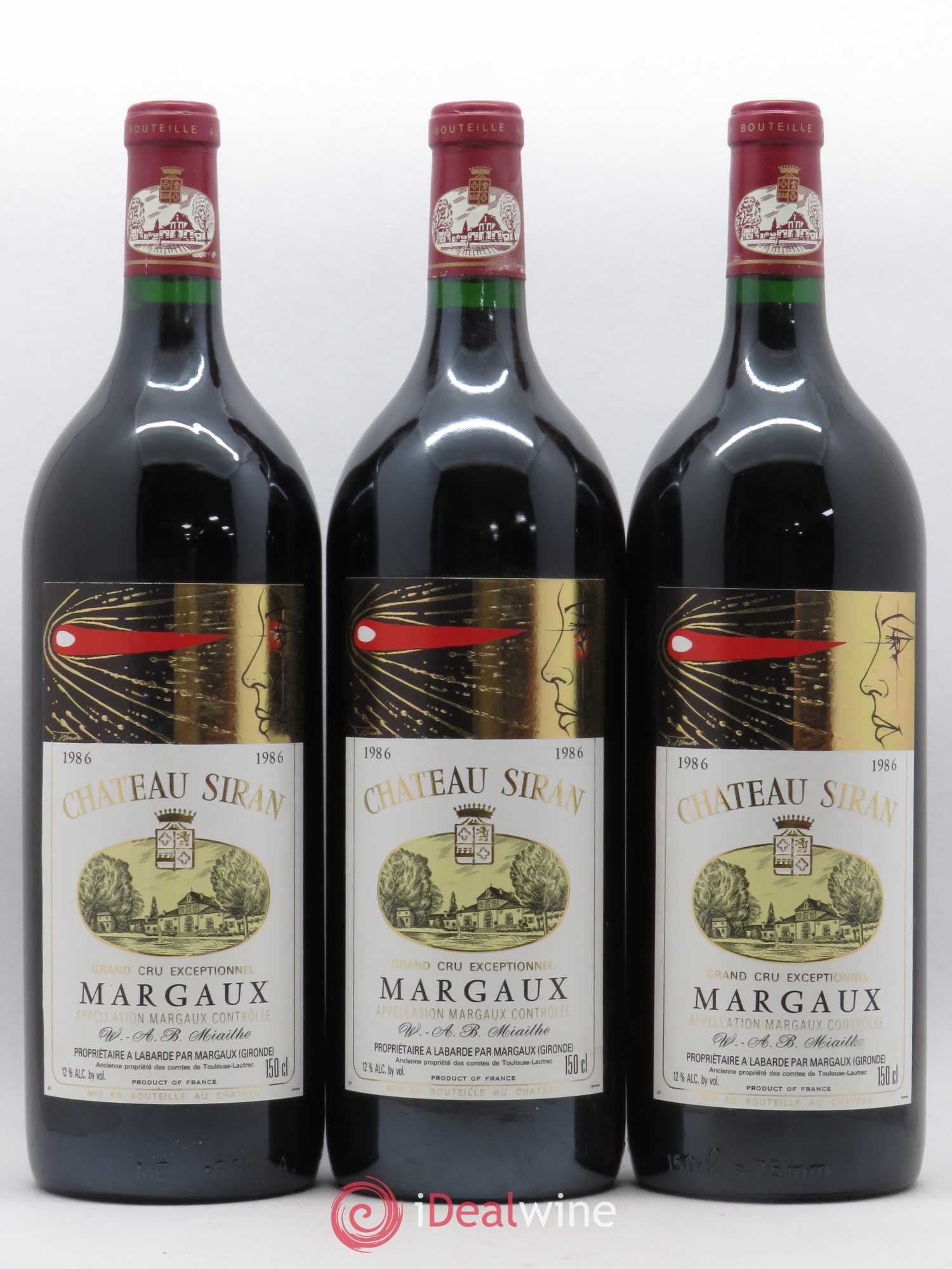Château Siran 1986 - Lot de 3 magnums - 0