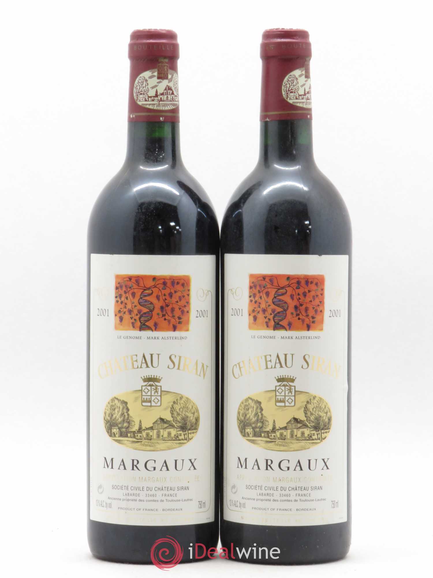 Château Siran 2001 - Lot de 2 bouteilles - 0