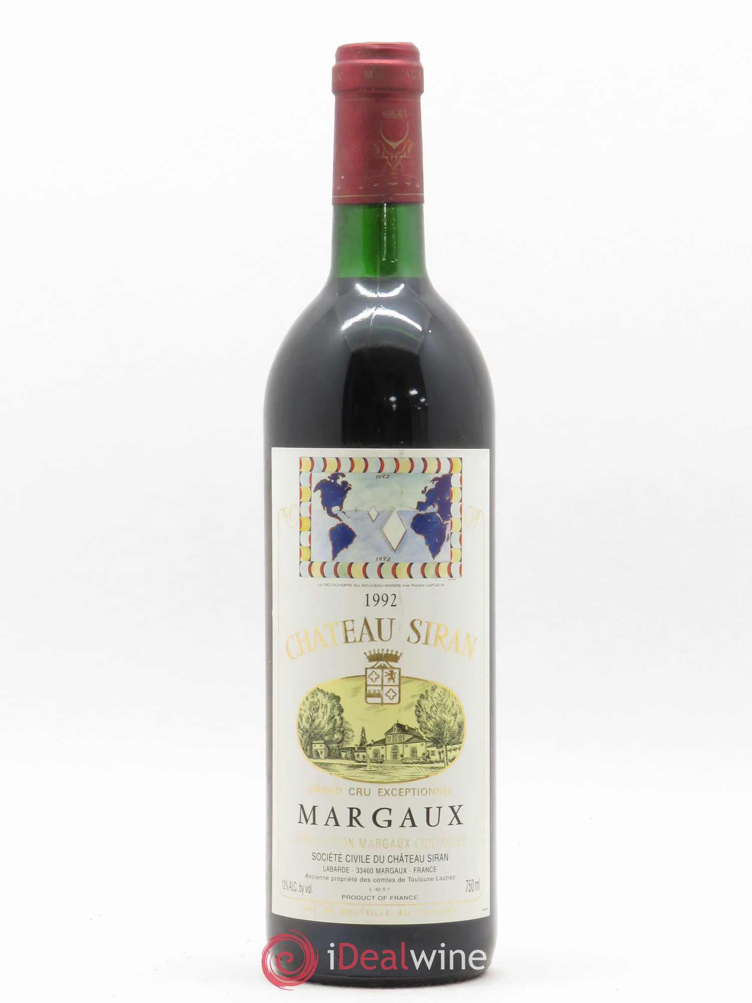 Château Siran 1992 - Lot de 1 bouteille - 0