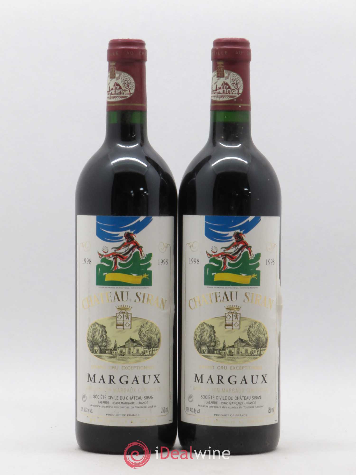 Château Siran 1998 - Lot de 2 bouteilles - 0