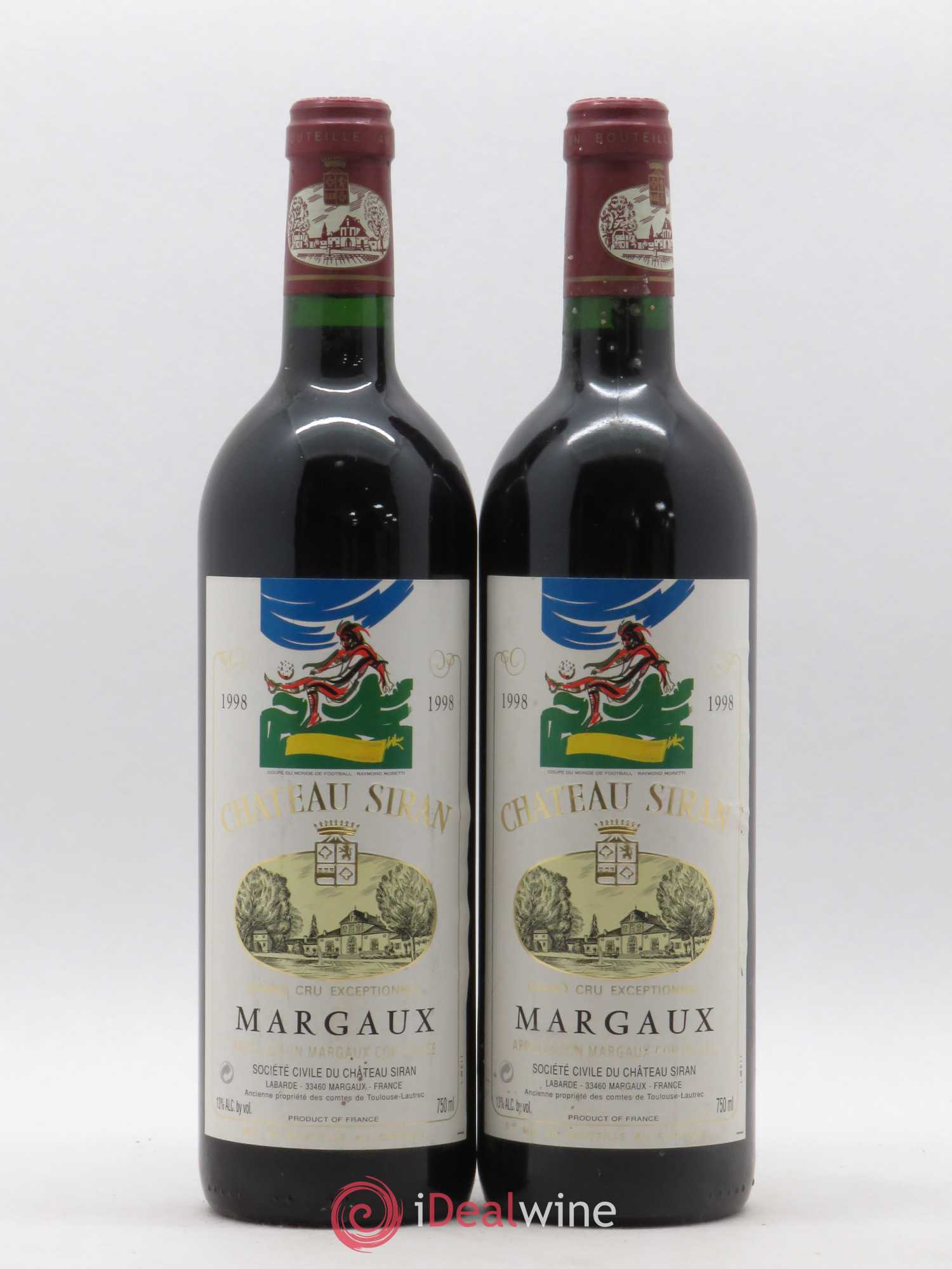 Château Siran 1998 - Lot de 2 bouteilles - 0