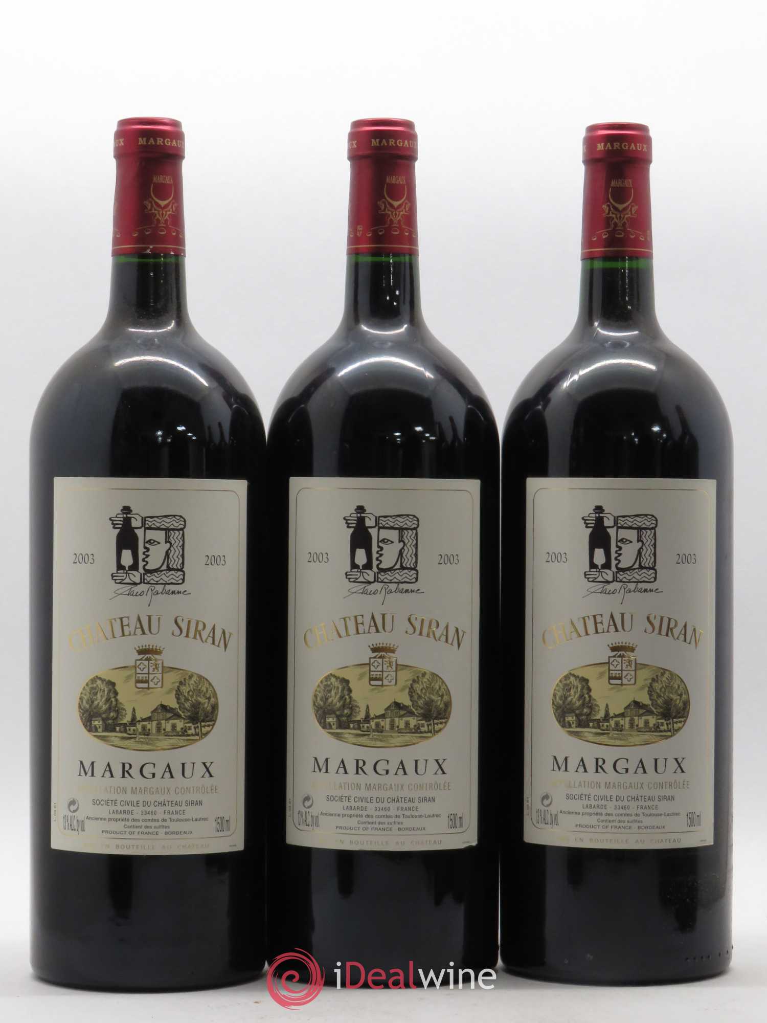 Château Siran 2003 - Lot de 6 magnums - 2
