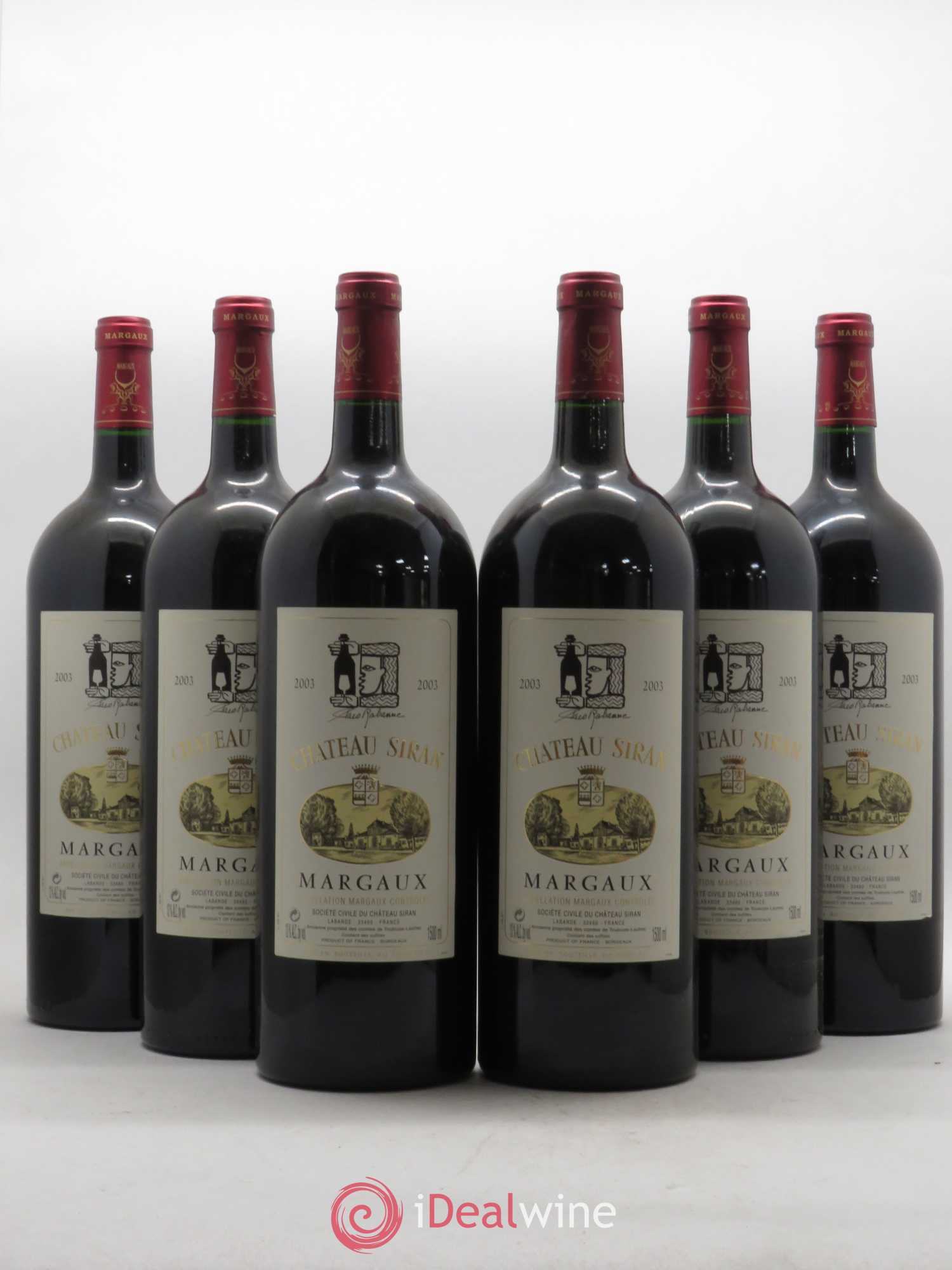 Château Siran 2003 - Lot de 6 magnums - 0
