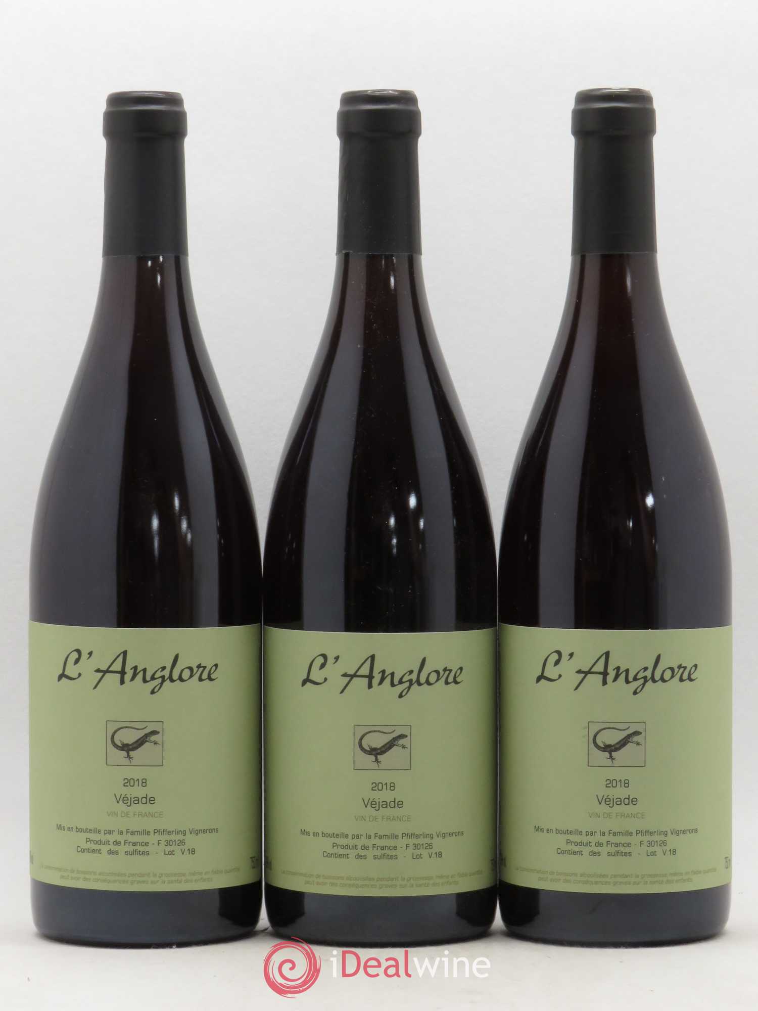 Vin de France Véjade L'Anglore 2018 - Lot de 3 bouteilles - 0