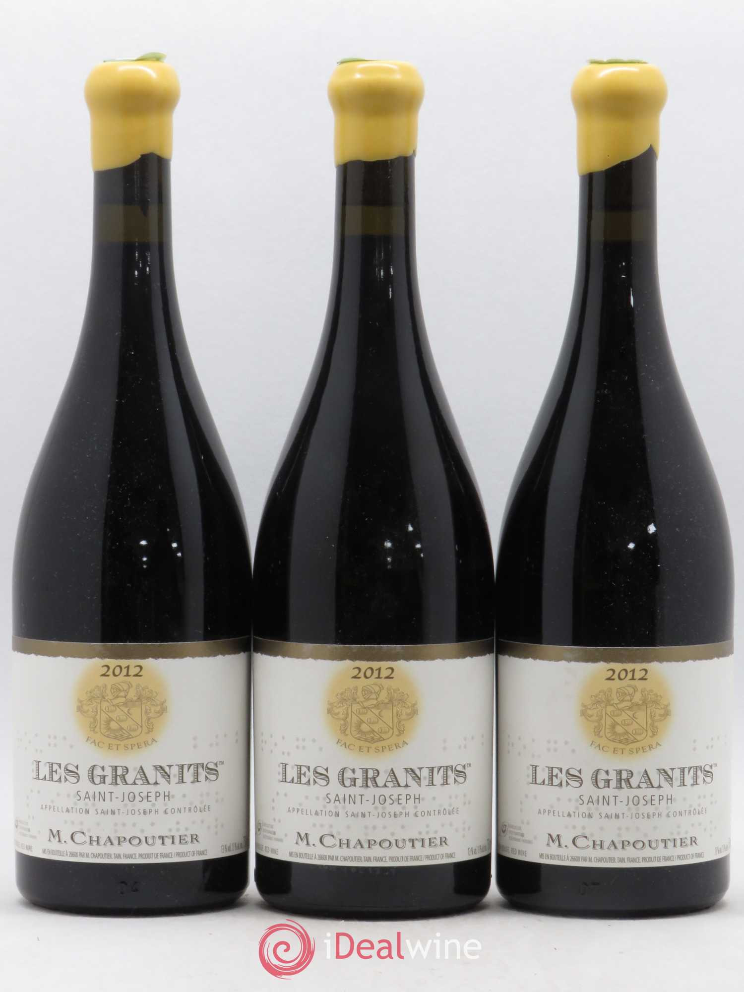 Saint-Joseph Les Granits Chapoutier 2012 - Lot de 3 bouteilles - 0