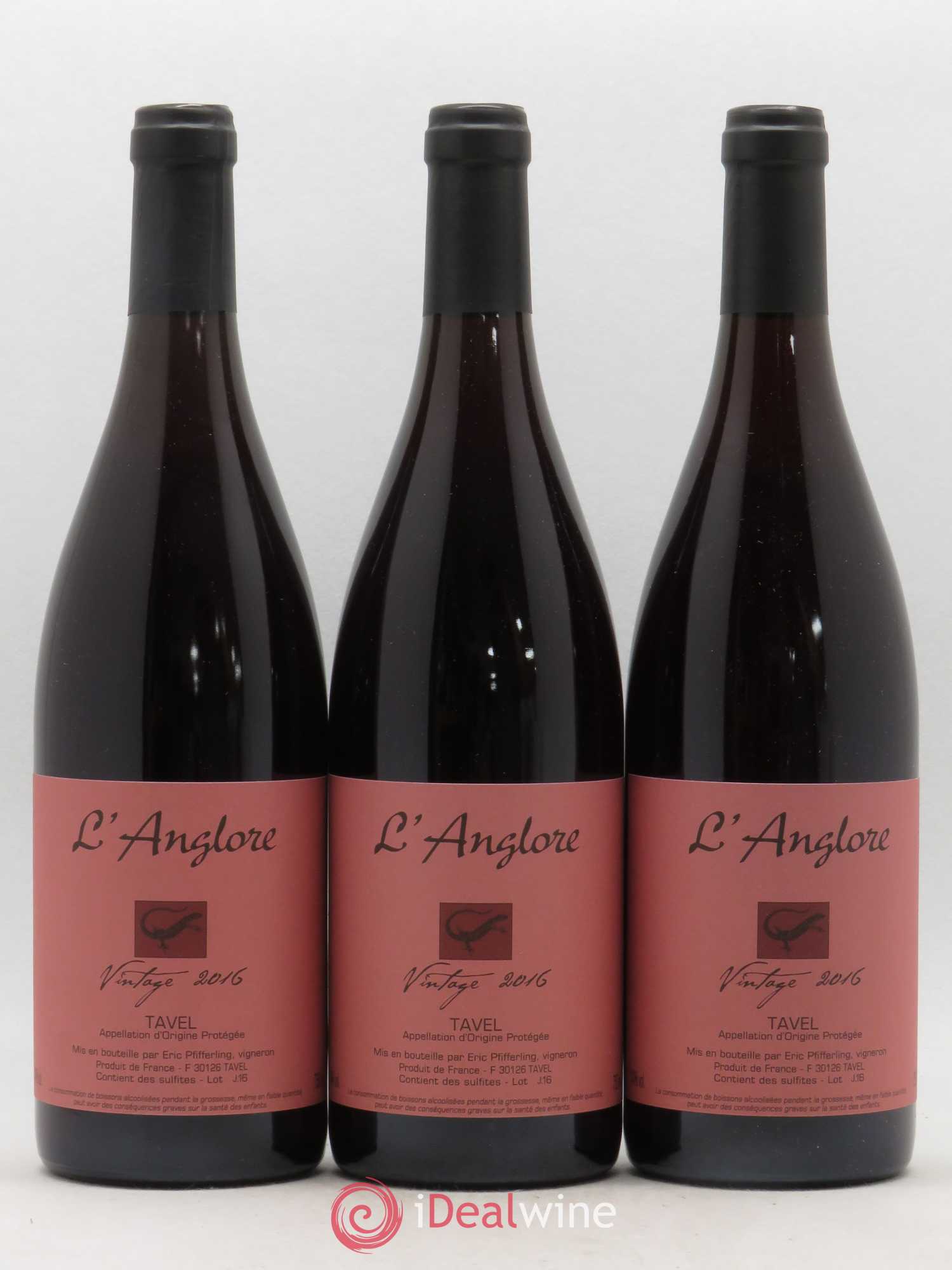 Tavel Vintage L'Anglore 2016 - Lot de 3 bouteilles - 0