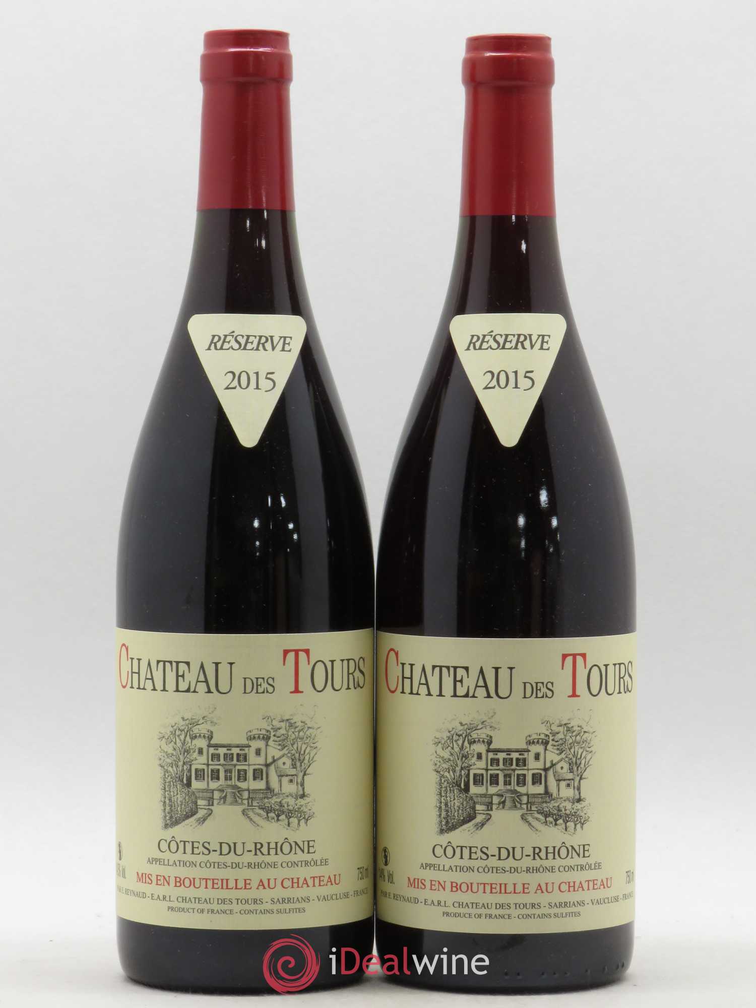 Côtes-du-Rhône Château des Tours Emmanuel Reynaud 2015 - Lot de 2 bouteilles - 0