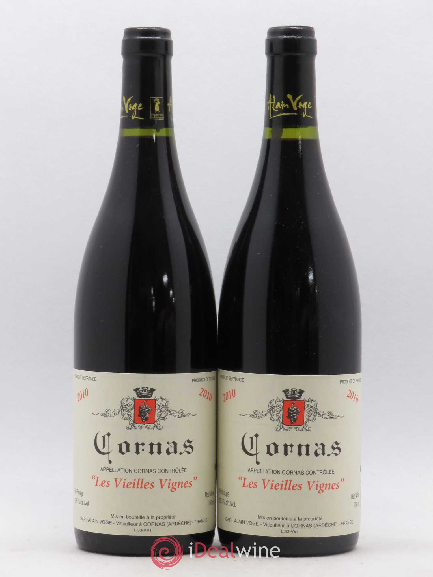 Cornas Les Vieilles Vignes Alain Voge (Domaine) 2010 - Lot de 2 bouteilles - 0