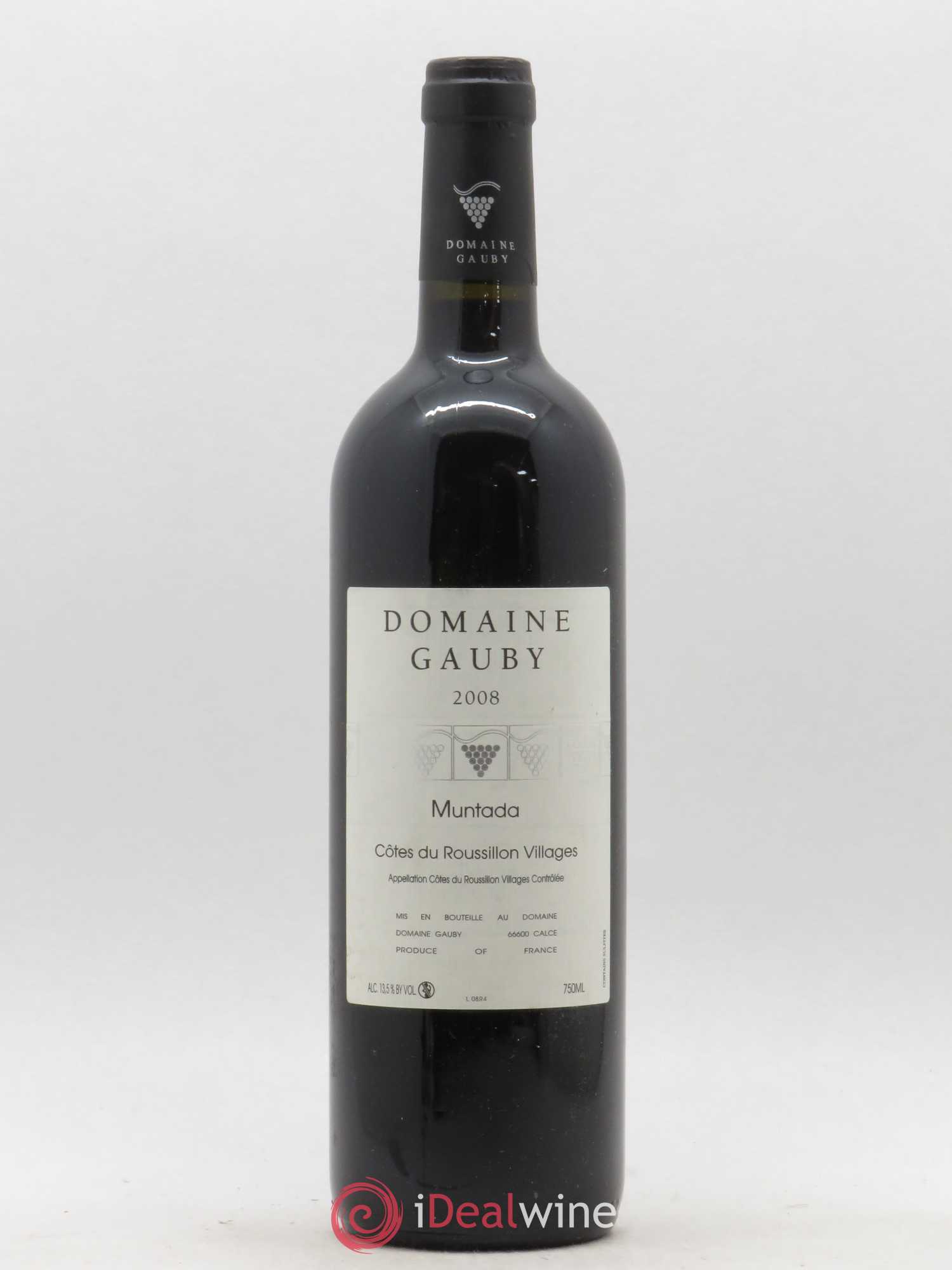 Côtes Catalanes (anciennement Côtes du Roussillon Villages) La Muntada Gauby (Domaine) 2008 - Lot de 1 bouteille - 0