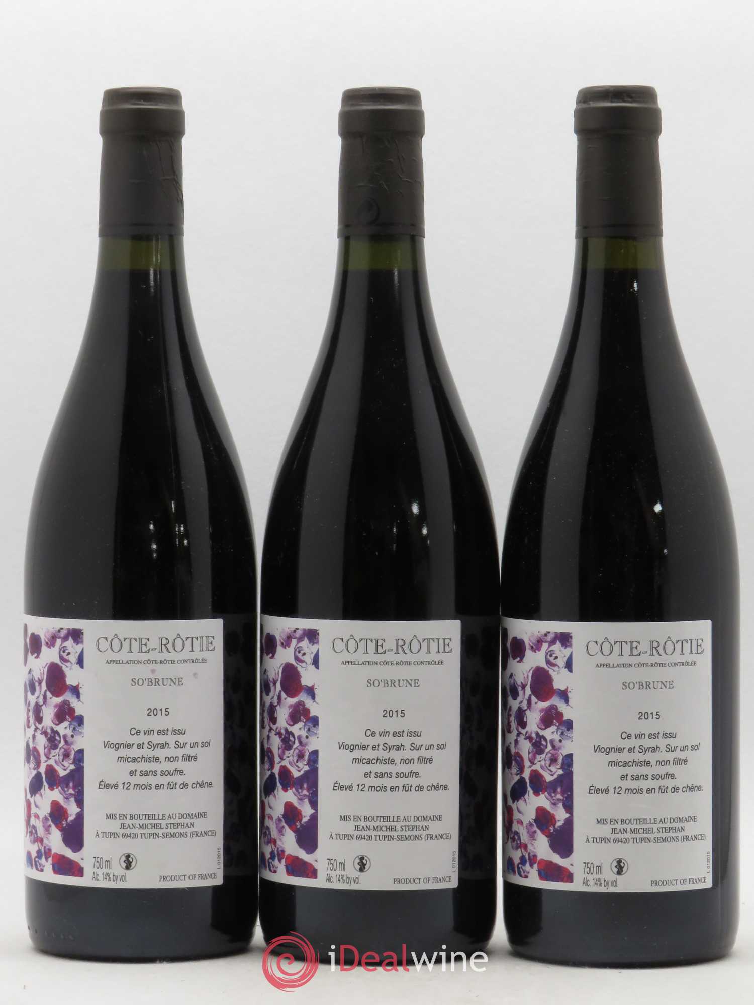 Côte-Rôtie So'Brune Jean-Michel Stephan 2015 - Lot de 3 bouteilles - 1
