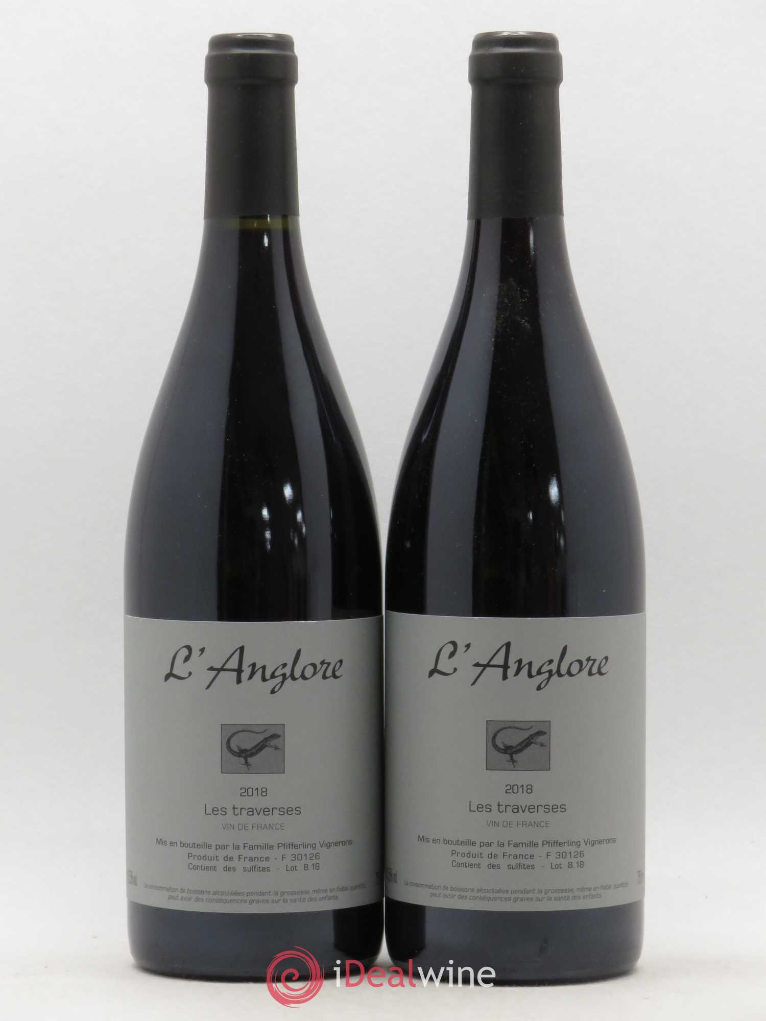 Vin de France Les Traverses L'Anglore 2018 - Lot de 2 bouteilles - 0