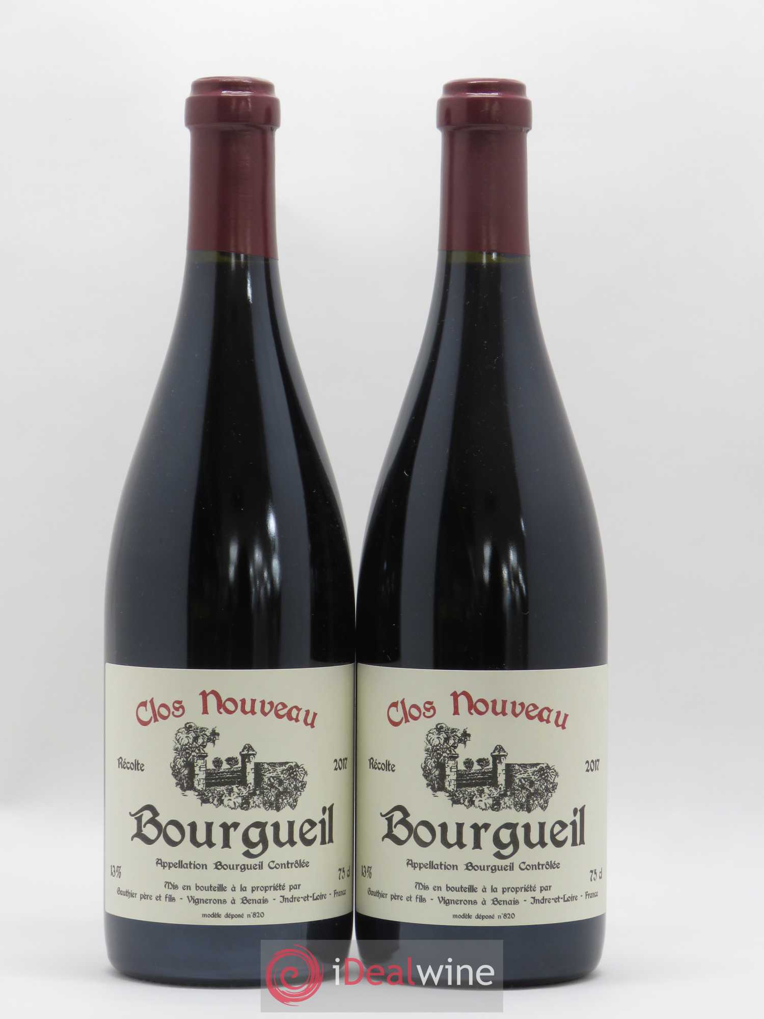 Bourgueil Clos Nouveau Domaine du Bel Air 2017 - Lot de 2 bouteilles - 0