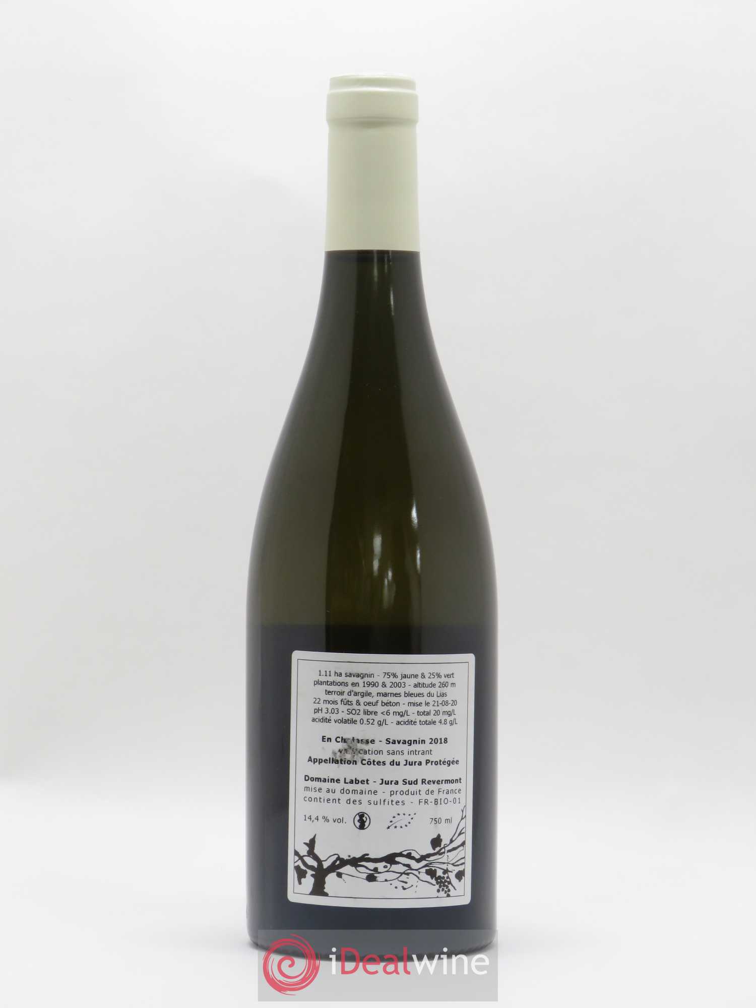 Côtes du Jura Fleur de Savagnin En Chalasse Romain - Julien - Charline Labet 2018 - Lot de 1 bouteille - 1