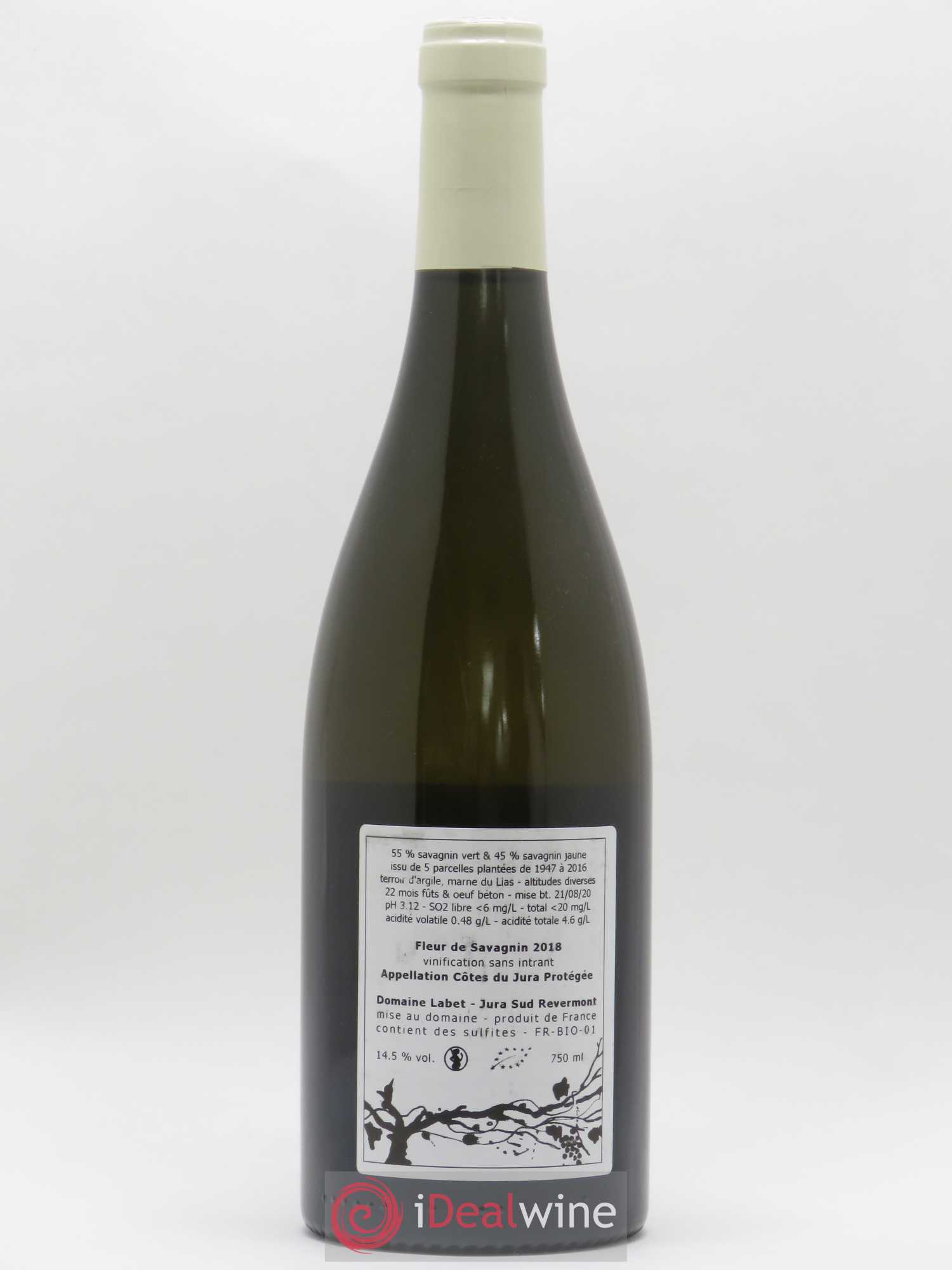 Côtes du Jura Fleur de Savagnin Romain - Julien  - Charline Labet 2018 - Lot de 1 bouteille - 1