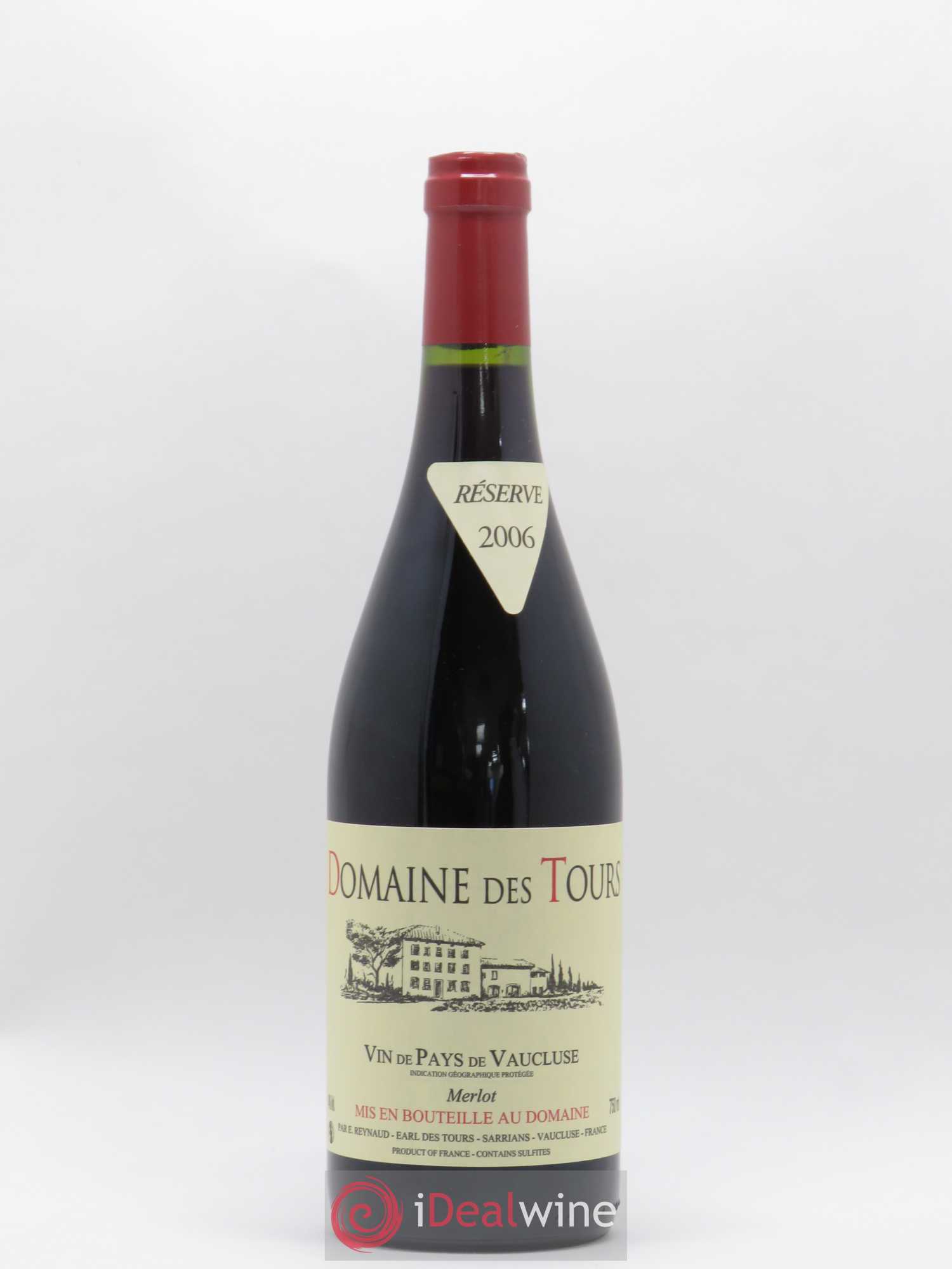 Vaucluse Domaine des Tours Merlot Emmanuel Reynaud 2006 - Lot de 1 bouteille - 0