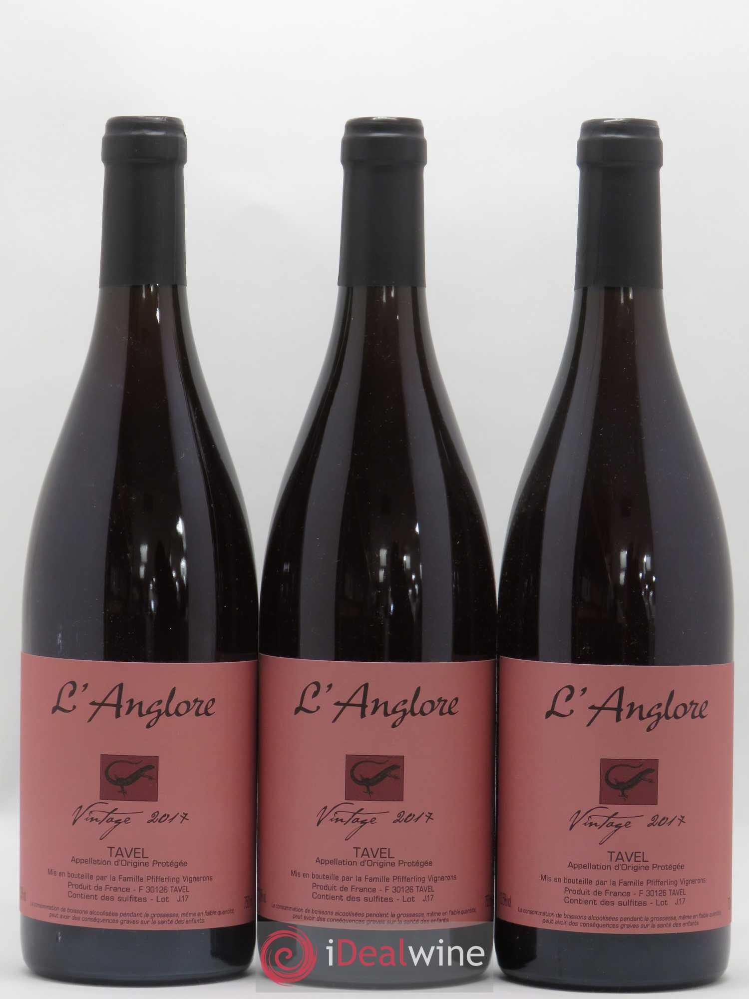 Tavel Vintage L'Anglore 2017 - Lot de 3 bouteilles - 0