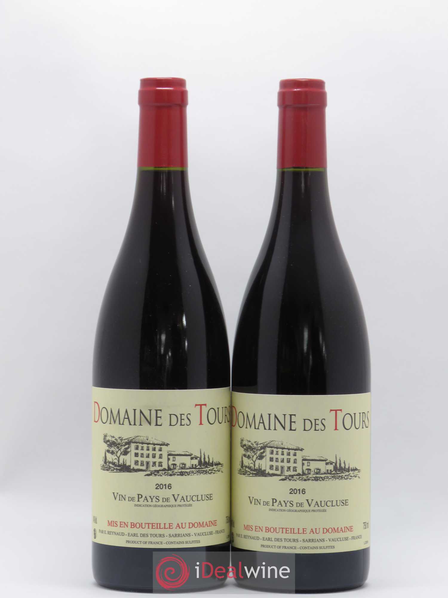 Vaucluse (Vin de Pays de Vaucluse) Domaine des Tours Emmanuel Reynaud 2016 - Lot de 2 bouteilles - 0