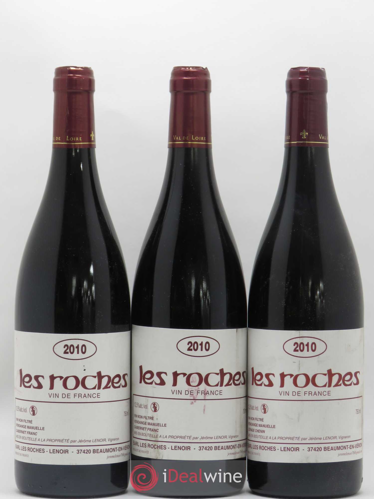 Vin de France Les Roches Lenoir (Domaine) 2010 - Lot de 3 bouteilles - 0