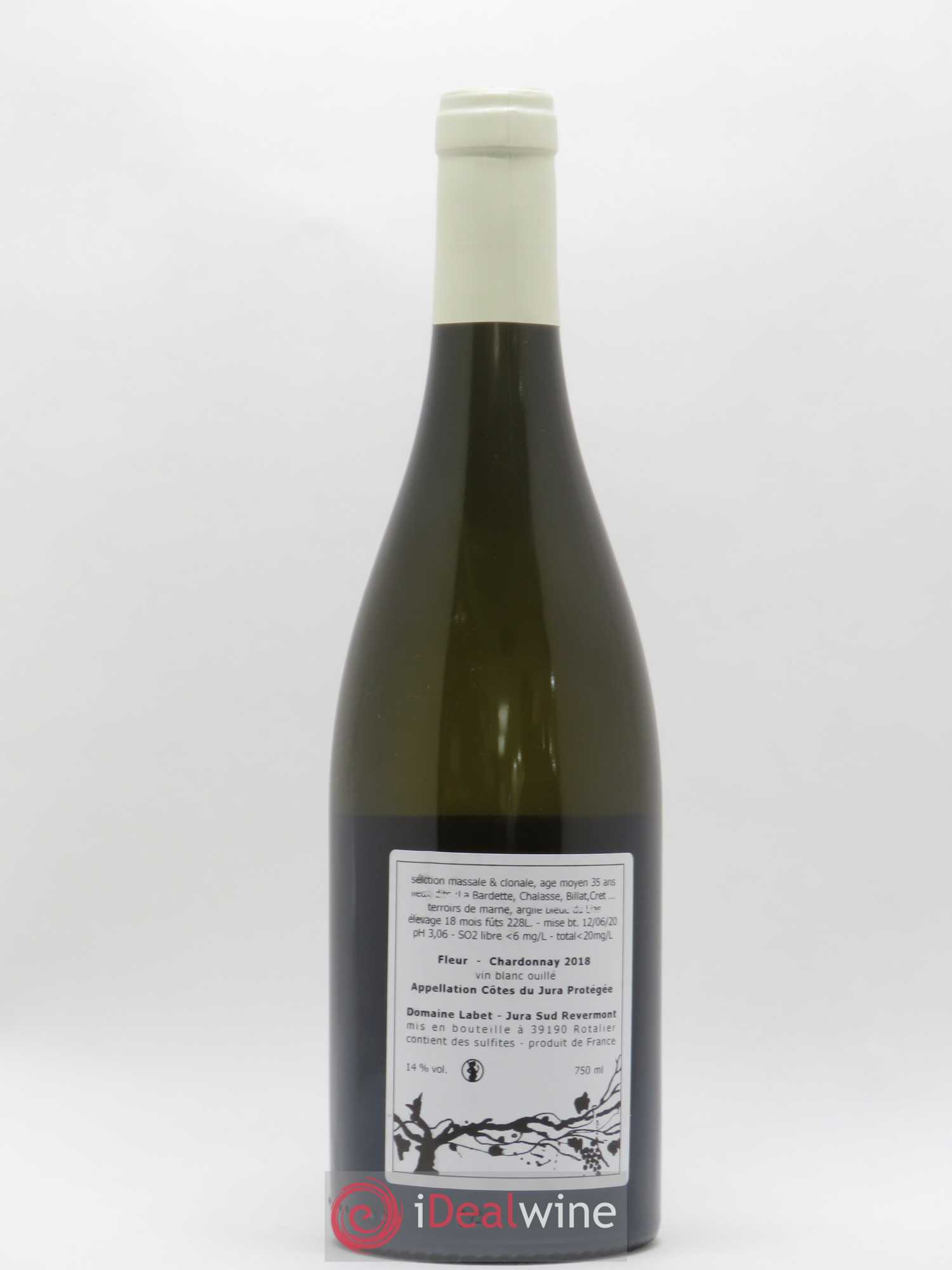 Côtes du Jura Chardonnay Fleur Romain - Julien - Charline Labet 2018 - Lot de 1 bouteille - 1