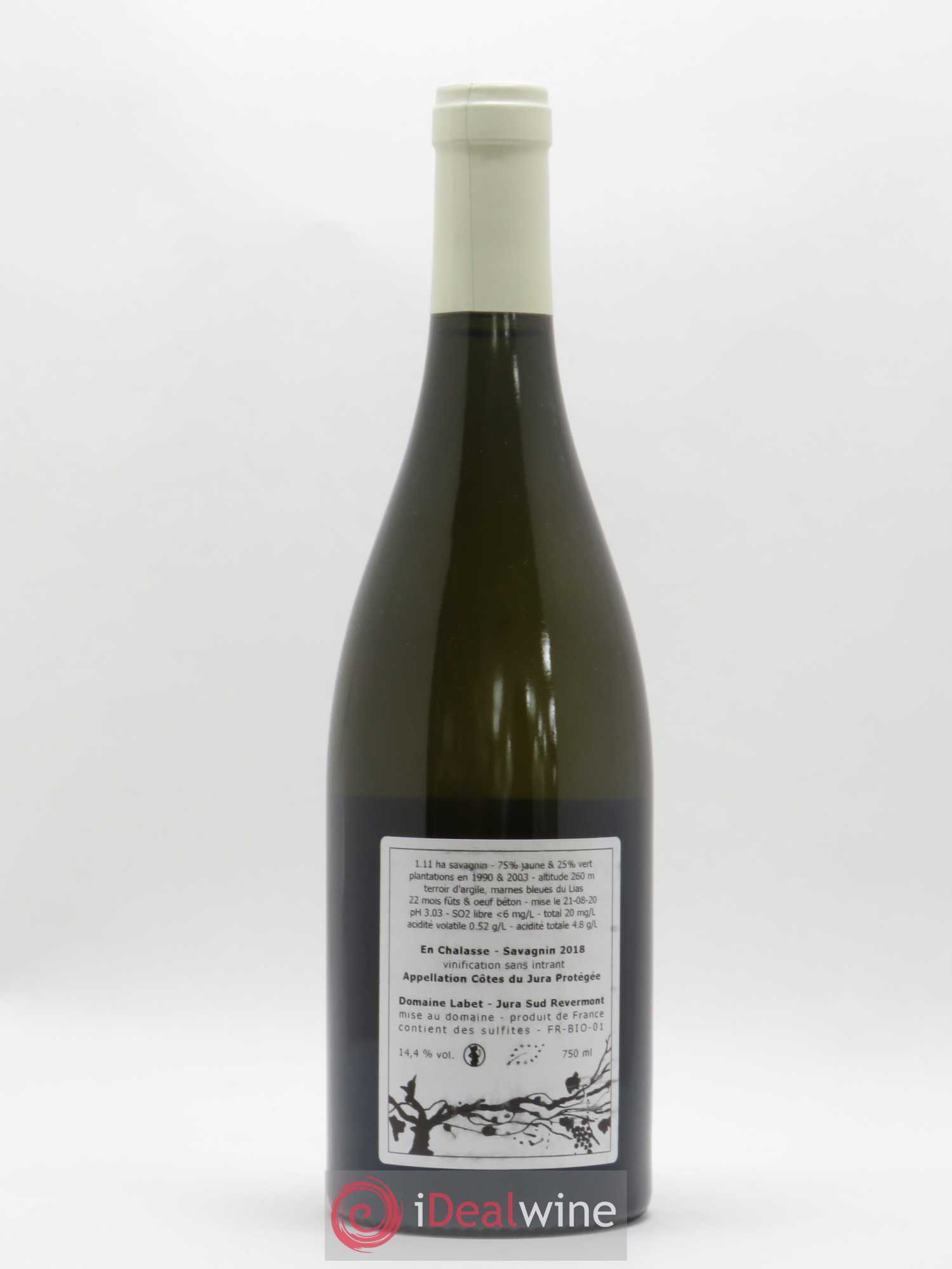 Côtes du Jura Fleur de Savagnin En Chalasse Romain - Julien - Charline Labet 2018 - Lot de 1 bouteille - 1