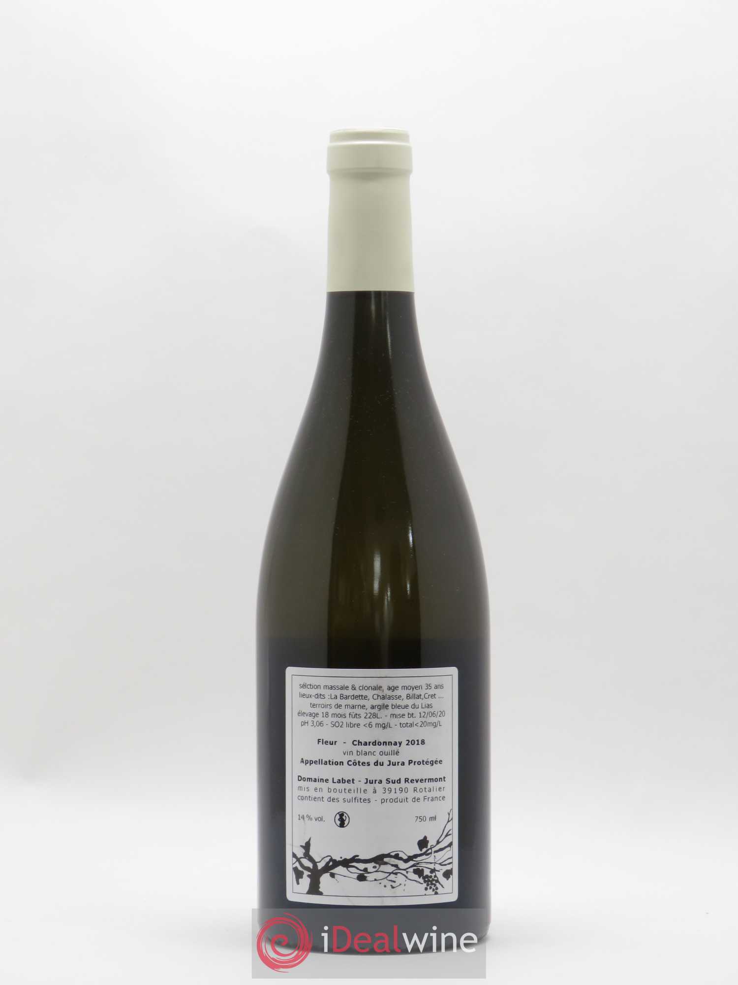 Côtes du Jura Chardonnay Fleur Romain - Julien - Charline Labet 2018 - Lot de 1 bouteille - 1