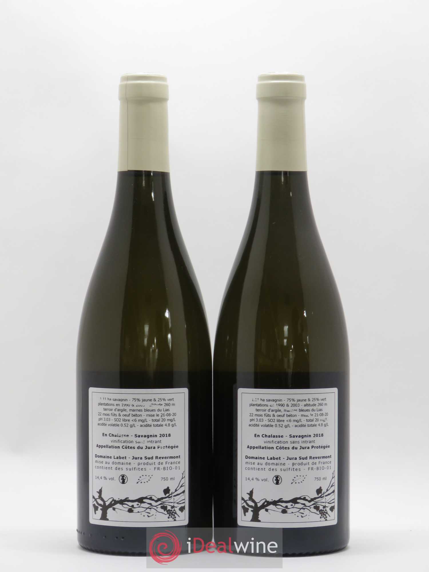 Côtes du Jura Fleur de Savagnin En Chalasse Romain - Julien - Charline Labet 2018 - Lot de 2 bouteilles - 1