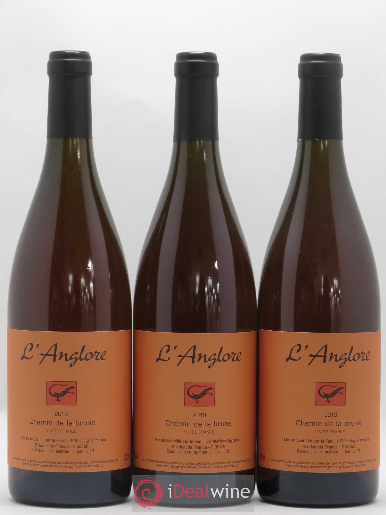 Vin de France Chemin de la brune L'Anglore 2019 - Lot de 3 bouteilles - 0