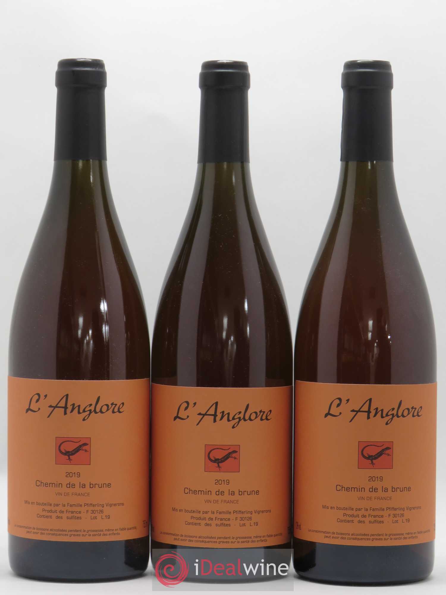 Vin de France Chemin de la brune L'Anglore 2019 - Lot de 3 bouteilles - 0