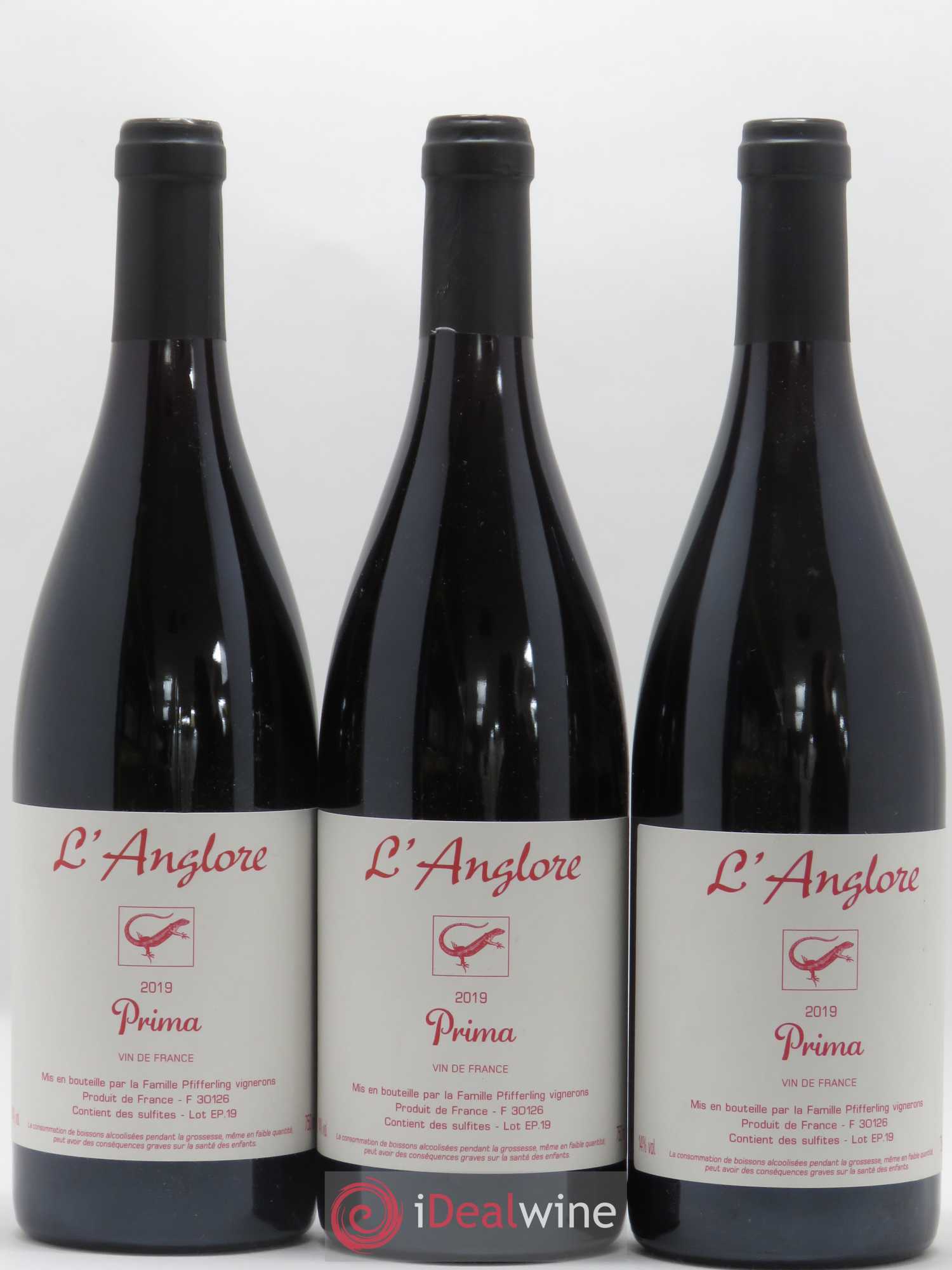 Vin de France Prima L'Anglore 2019 - Lot de 3 bouteilles - 0