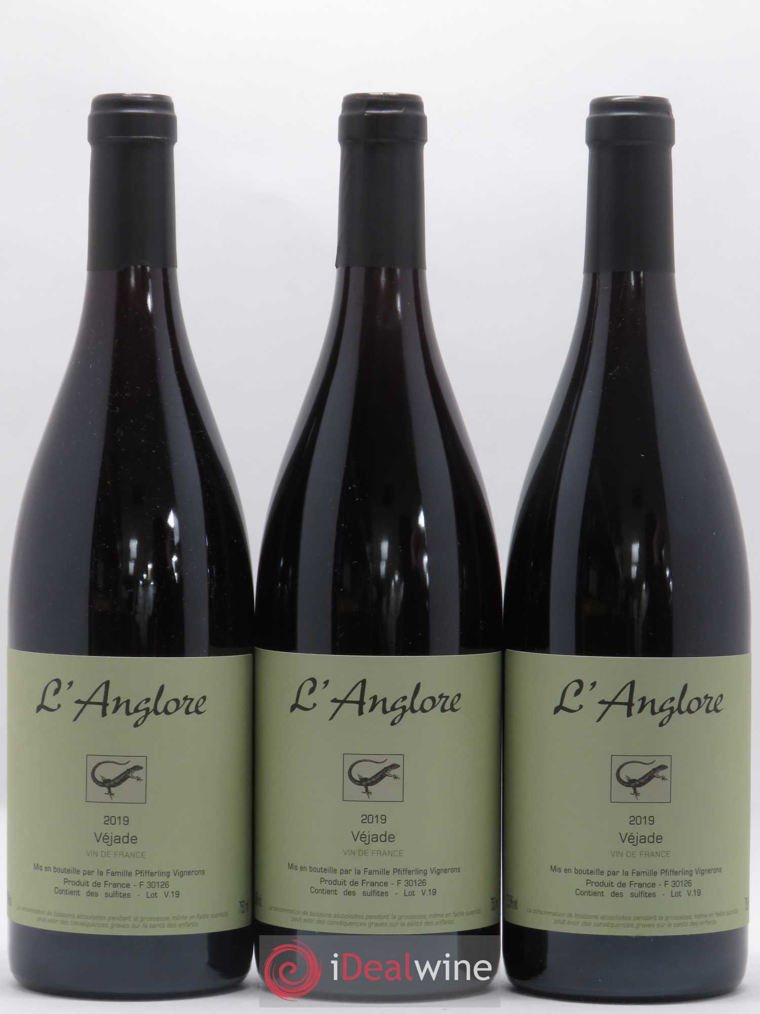 Vin de France Véjade L'Anglore 2019 - Lot de 3 bouteilles - 0