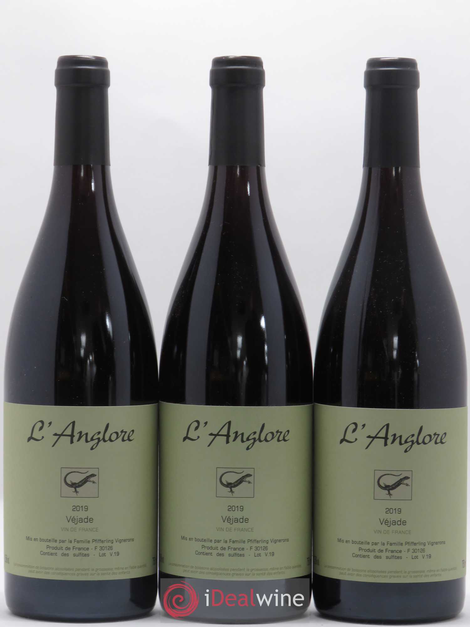 Vin de France Véjade L'Anglore 2019 - Lot de 3 bouteilles - 0