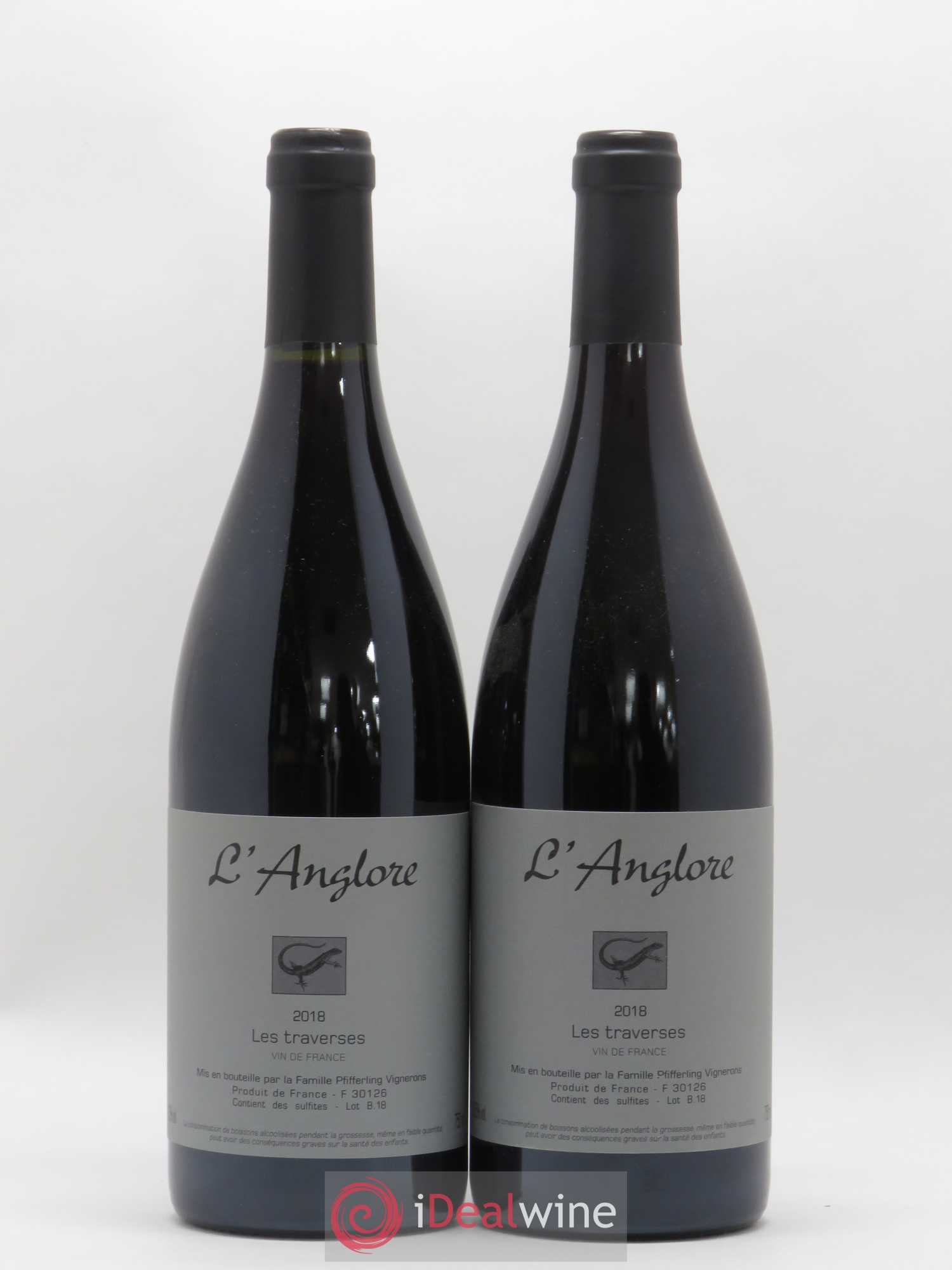 Vin de France Les Traverses L'Anglore 2018 - Lot de 2 bouteilles - 0
